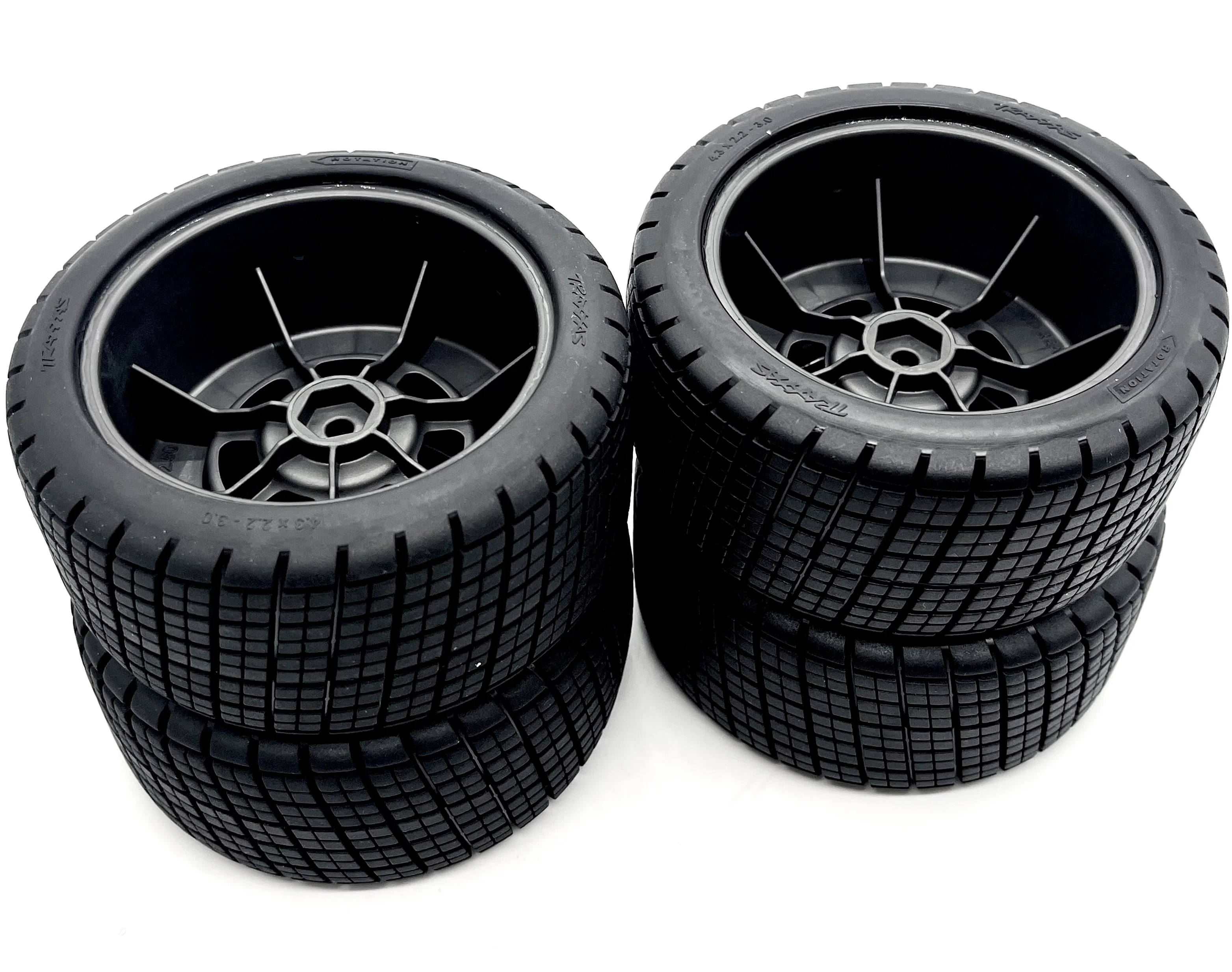Slash Modified - TIRES & WHEELS, front rear UPDATED Hoosier glued Traxxas 104354-74 - Image 2