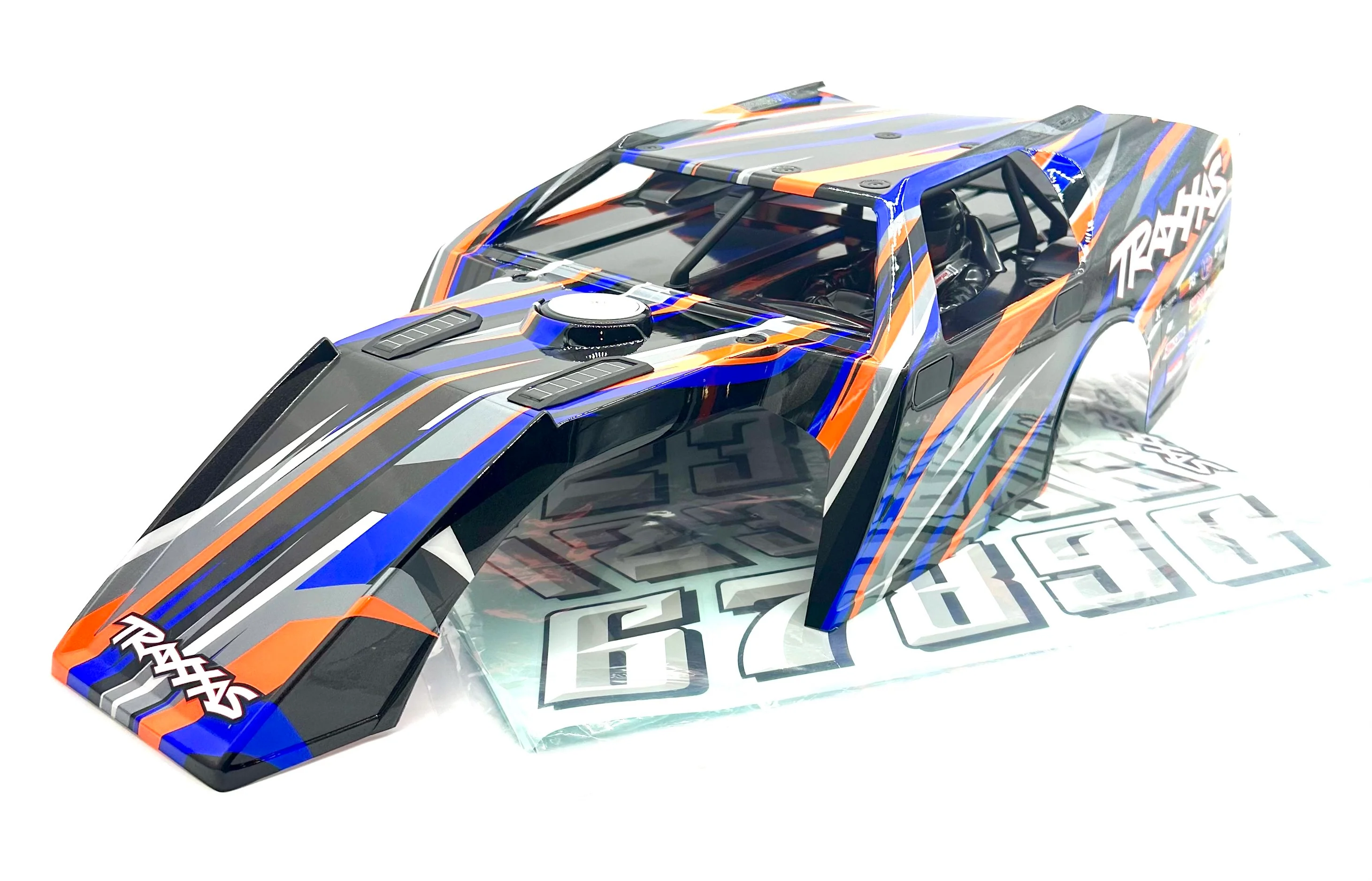 Slash Modified - BODY, Dirt Oval Racer, BLUE, complete w/decals 10411 Traxxas 104354-74 - Image 2