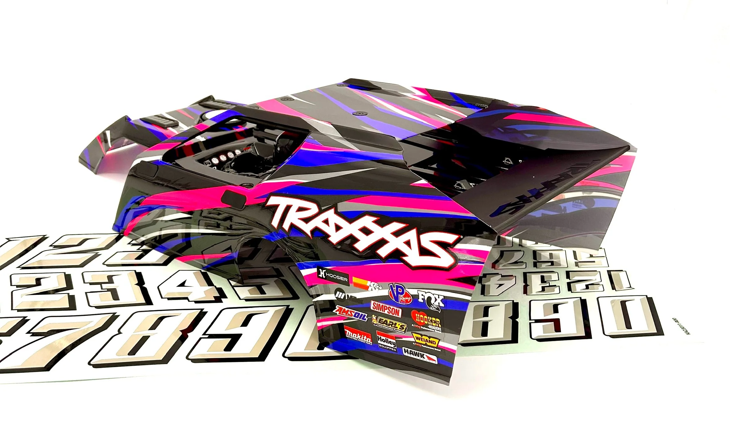 Slash Modified - BODY, Dirt Oval Racer, PINK, complete w/decals 10411 Traxxas 104354-74 - Image 3