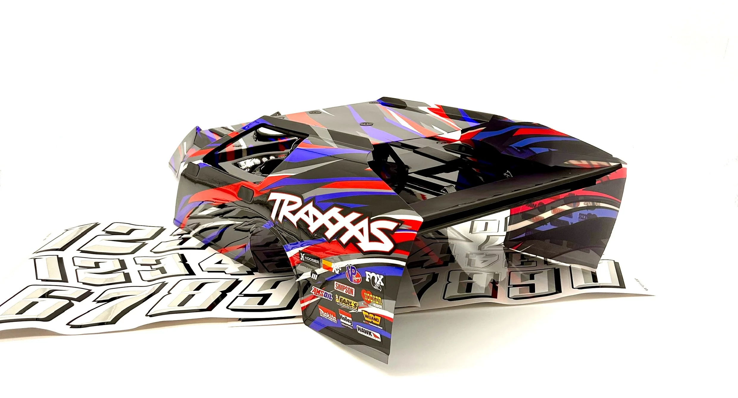 Slash Modified - BODY, Dirt Oval Racer, RED, complete w/decals 10411 Traxxas 104354-74 - Image 2