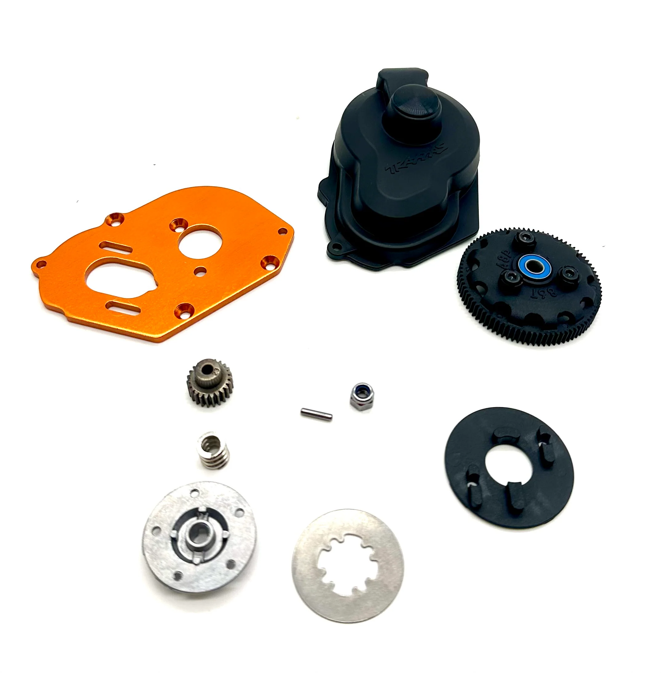 Slash Modified - SPUR & SLIPPER CLUTCH 86t, Motor Mount (Orange) Traxxas 104354-74 - Image 4