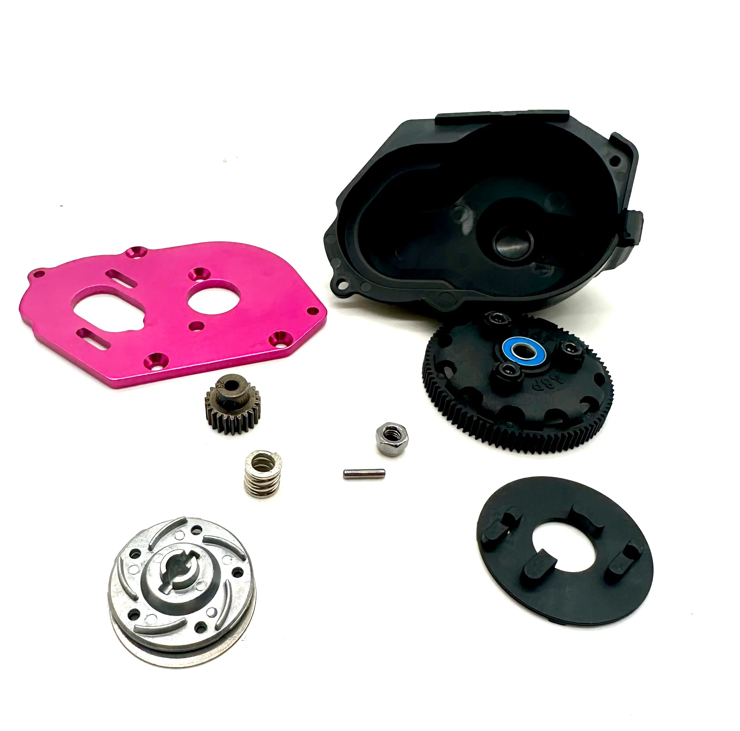 Slash Modified - SPUR & SLIPPER CLUTCH 86t, Motor Mount (Pink) Traxxas 104354-74 - Image 2