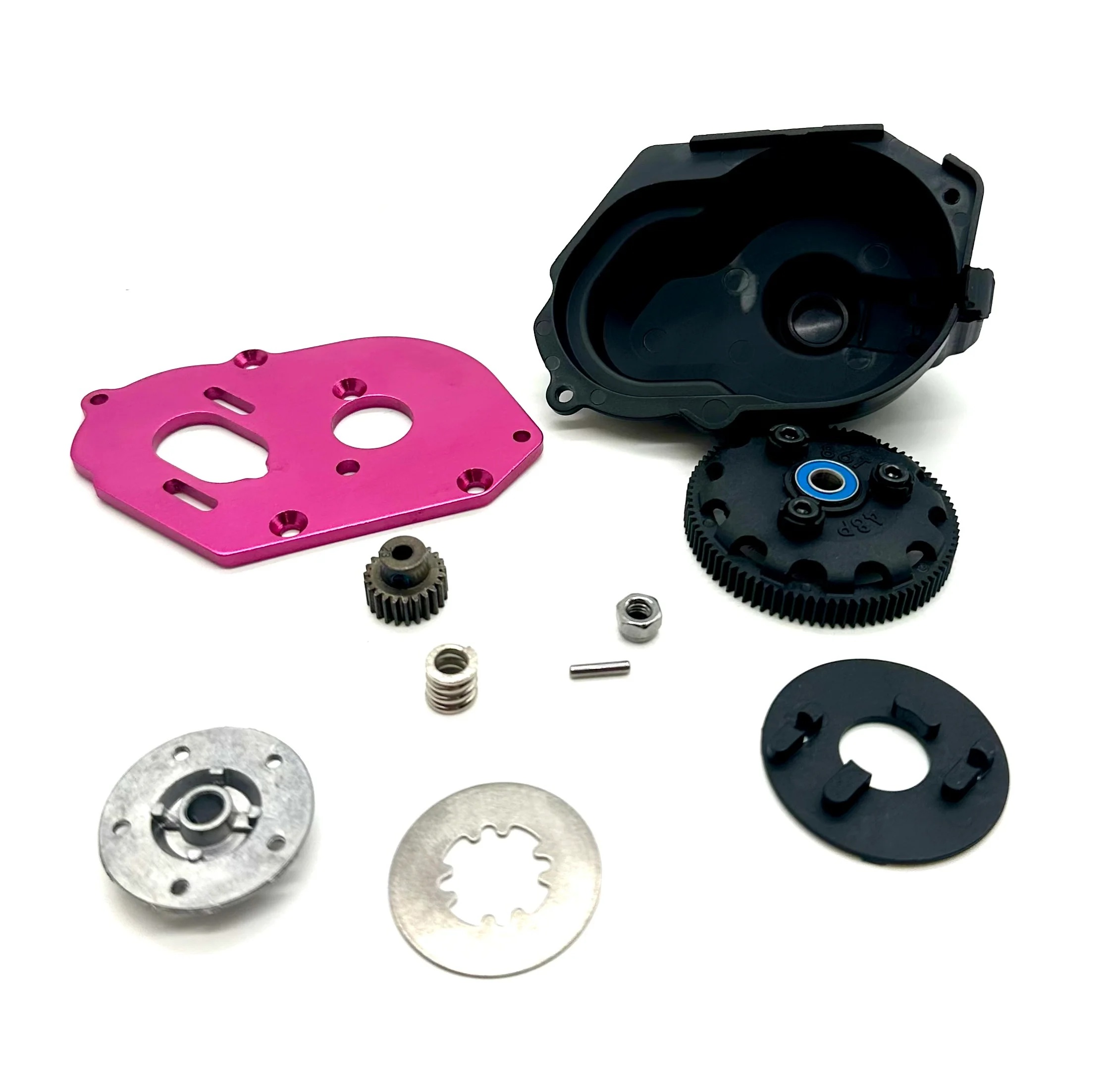Slash Modified - SPUR & SLIPPER CLUTCH 86t, Motor Mount (Pink) Traxxas 104354-74 - Image 3
