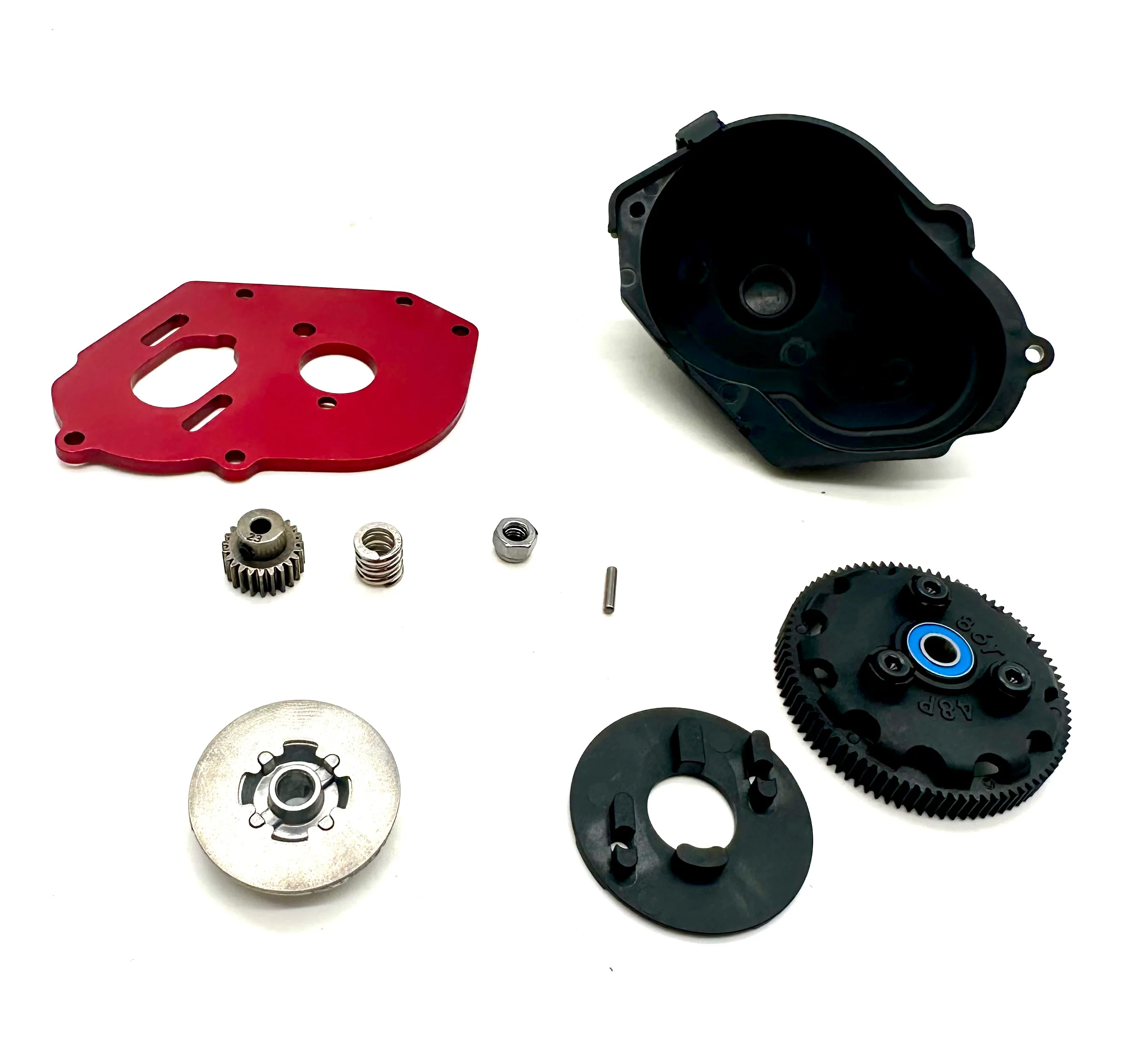 Slash Modified - SPUR & SLIPPER CLUTCH 86t, Motor Mount (Red) Traxxas 104354-74 - Image 2