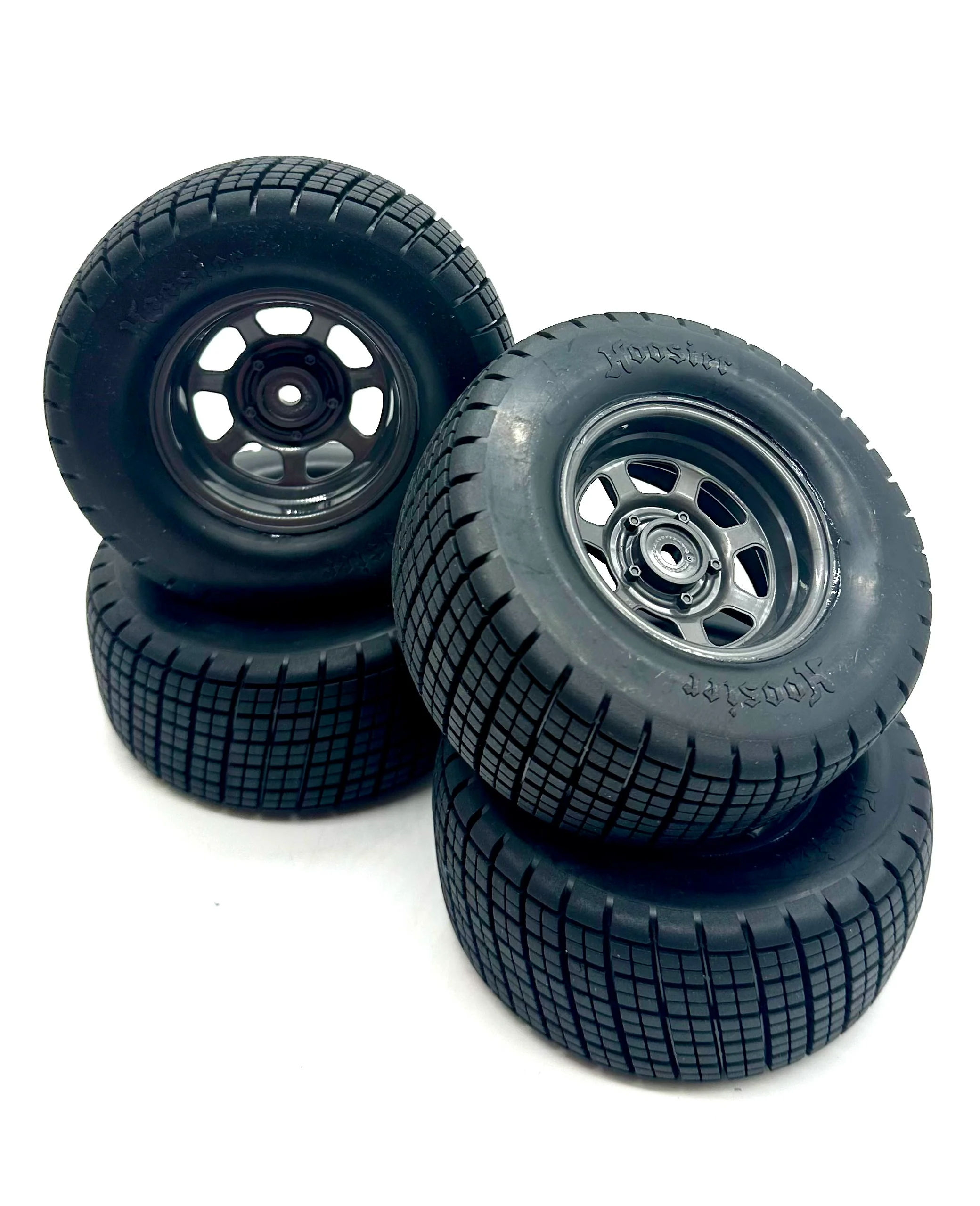 Slash Modified - TIRES & WHEELS, front rear Hoosier glued Traxxas 104354-74