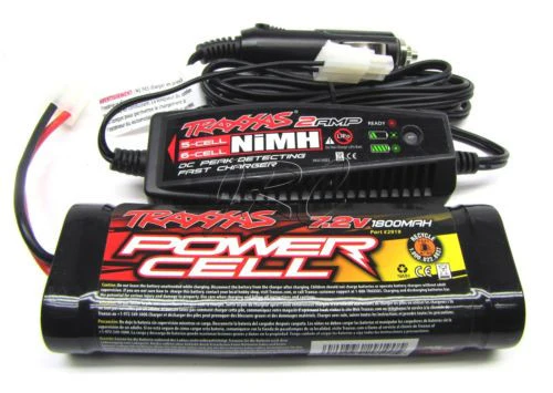 Slayer PRO EZ-START BATTERY & 2 amp charger 7.2v Revo T-Maxx 59076-3