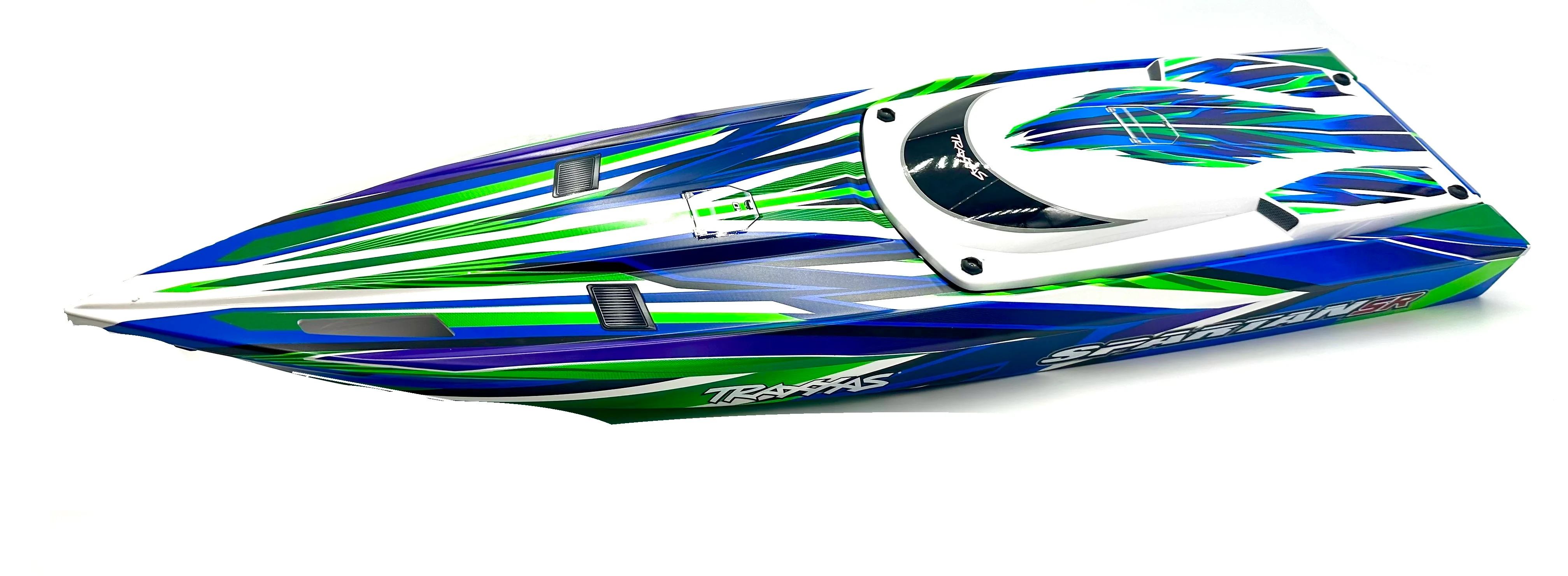 Spartan SR Boat HULL & Hatch (Green graphics 10315) Traxxas 103076-4