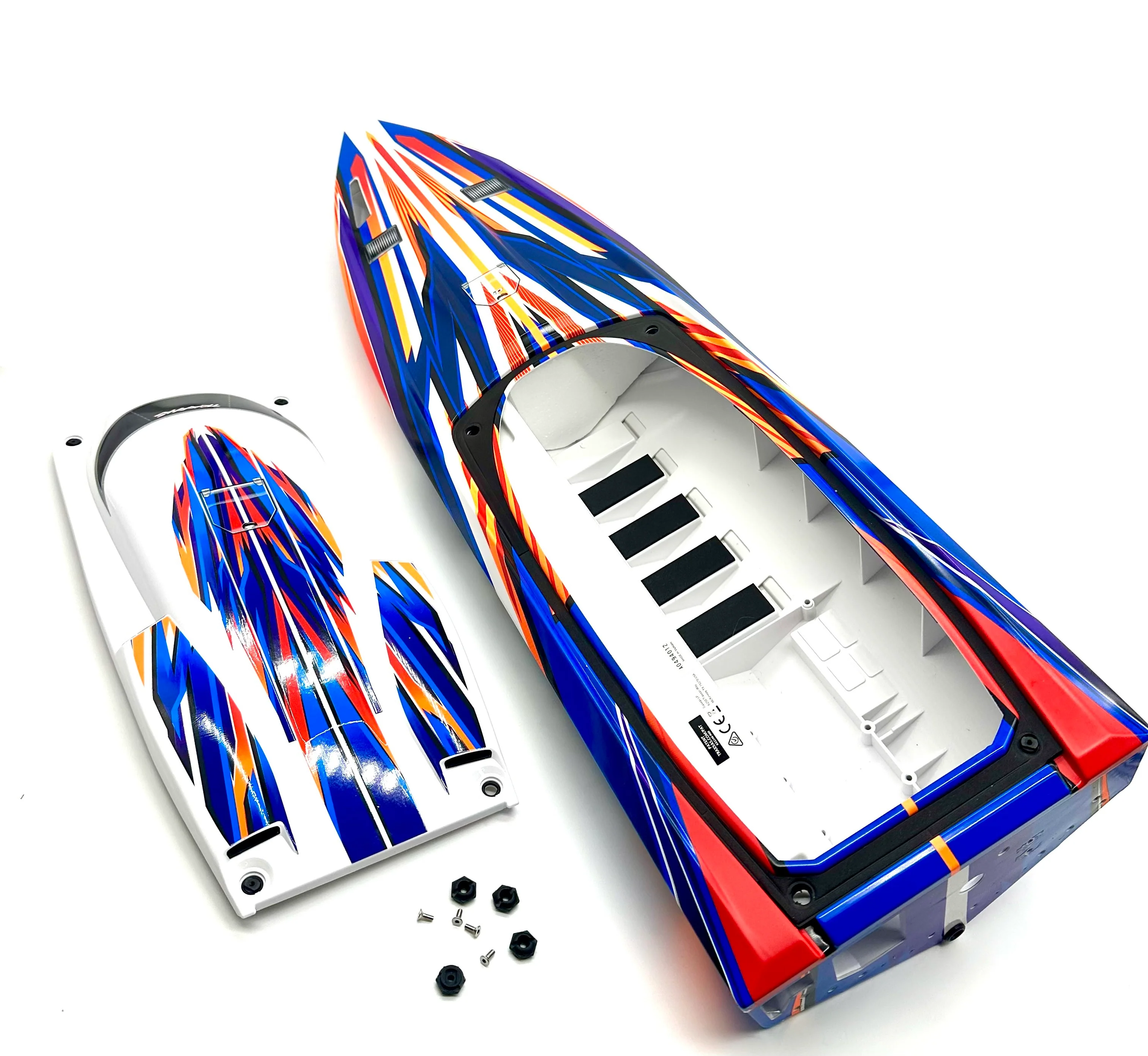Spartan SR Boat HULL & Hatch (Orange graphics 10315) Traxxas 103076-4 - Image 3