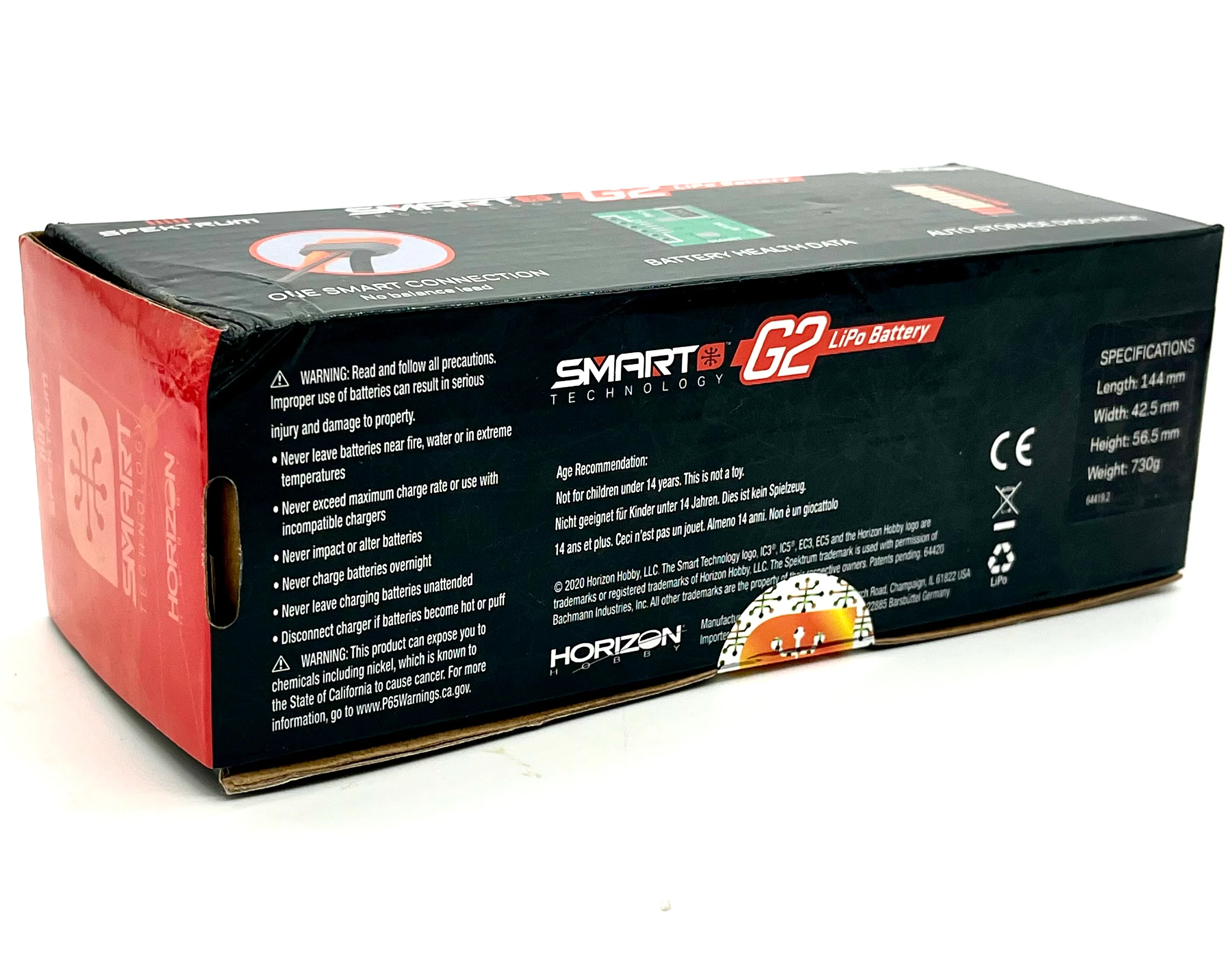 Spektrum 22.2v 5000mAh 6s 50C Smart G2 LiPo Battery IC5 SPMX56S50 - Image 3
