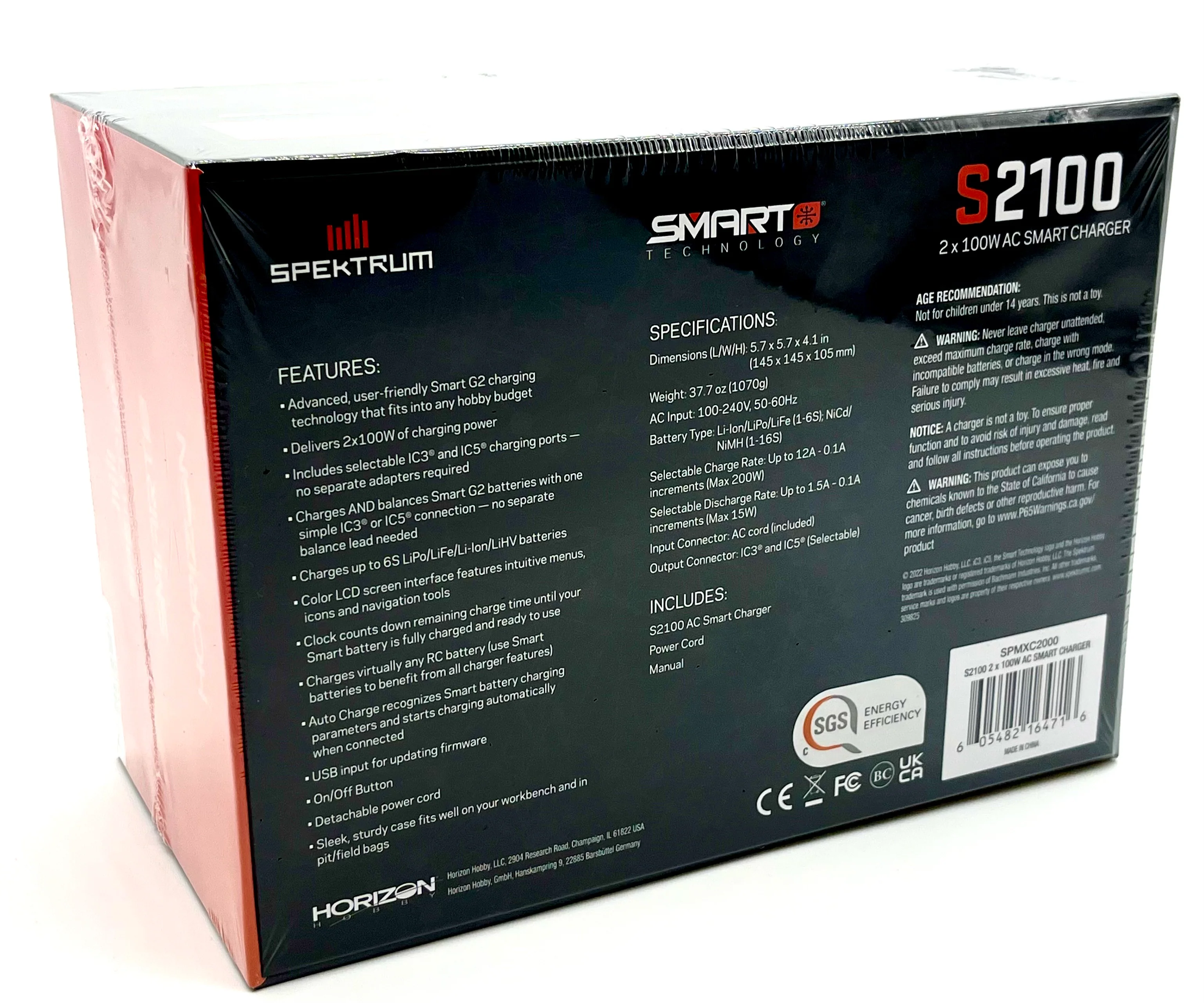Spektrum S2100 G2 AC 2x100W Smart Charger [SPMXC2000] kraton outcast dual port - Image 2