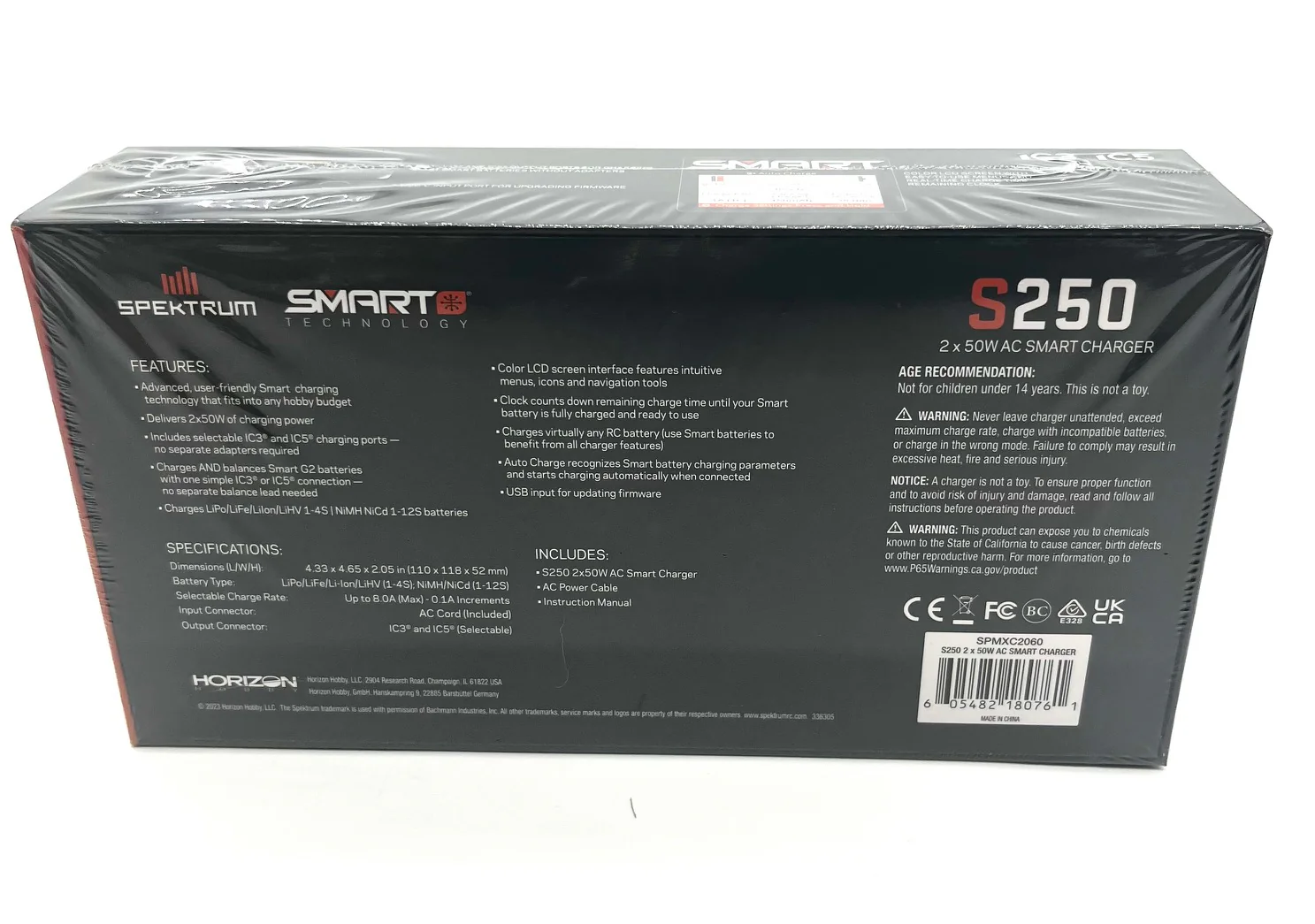 Spektrum S250 G2 AC 2x50W Smart Charger [SPMXC2060] kraton outcast dual port - Image 3