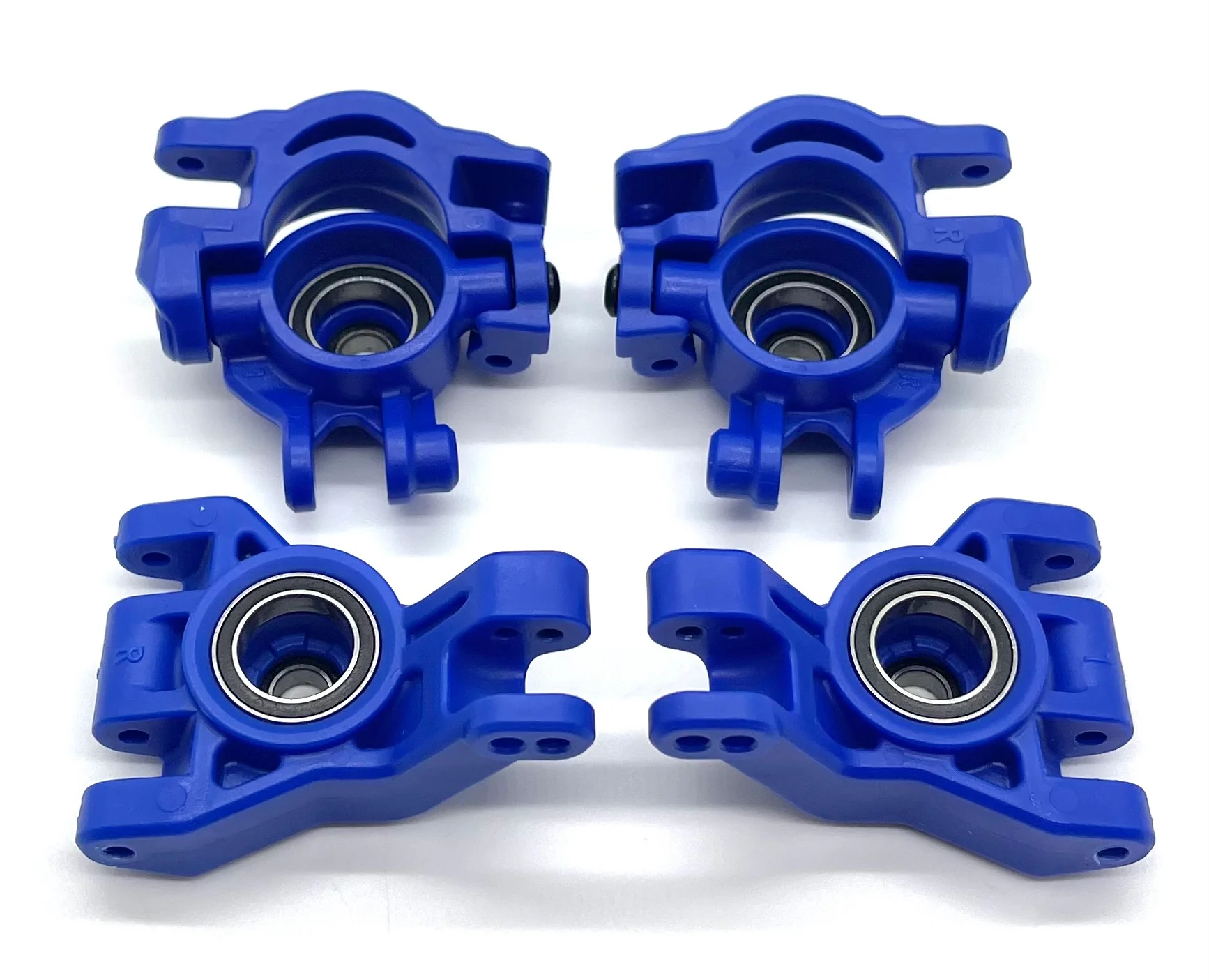 Stampede 4x4 BL-2s Blue HUBS, Carriers spindles BEARINGS stampede Traxxas 67154-4 - Image 2