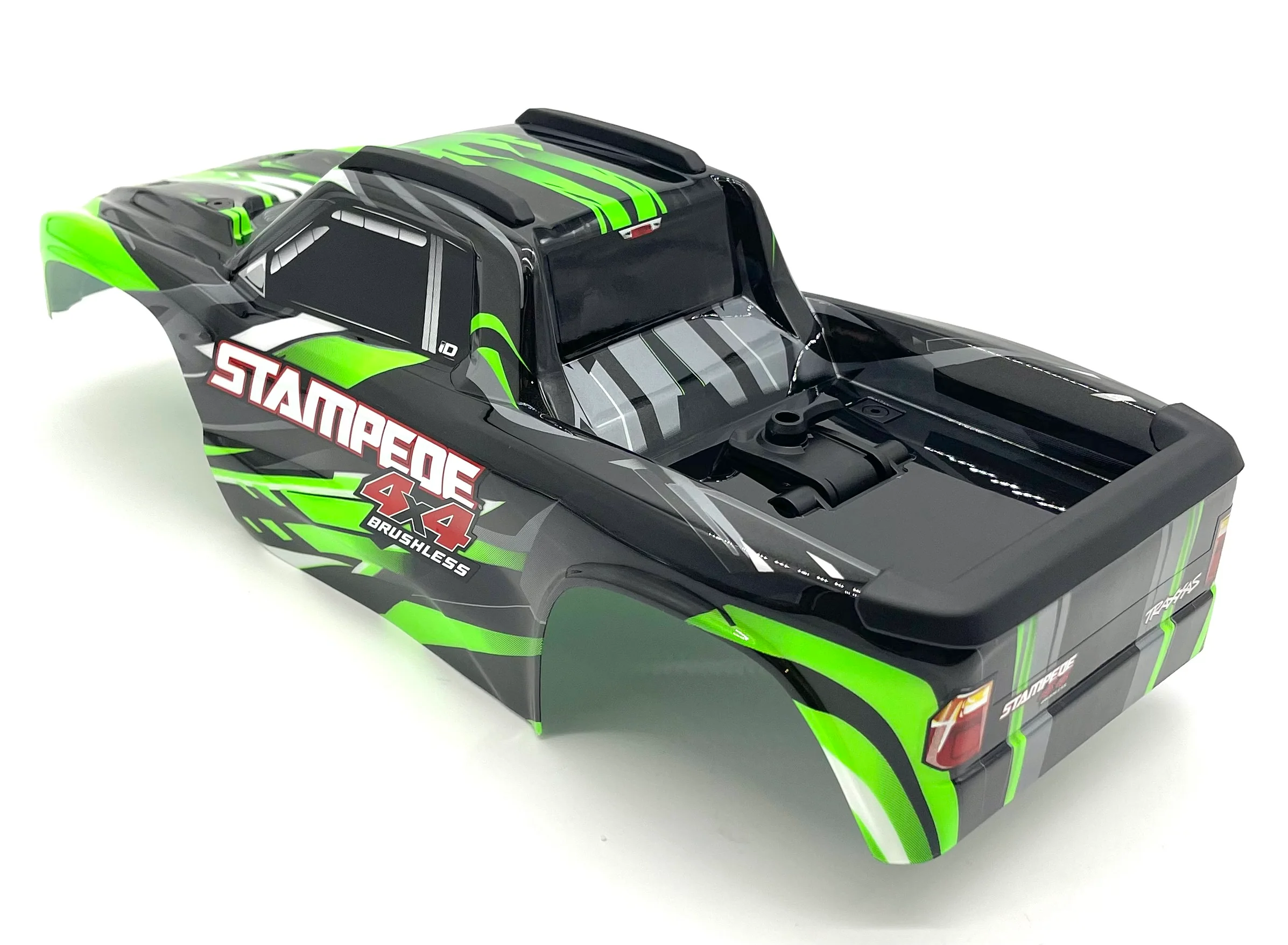 Stampede 4x4 BL-2S BODY Shell (GREEN) w/rollbar and mounts Traxxas 67154-4 - Image 5