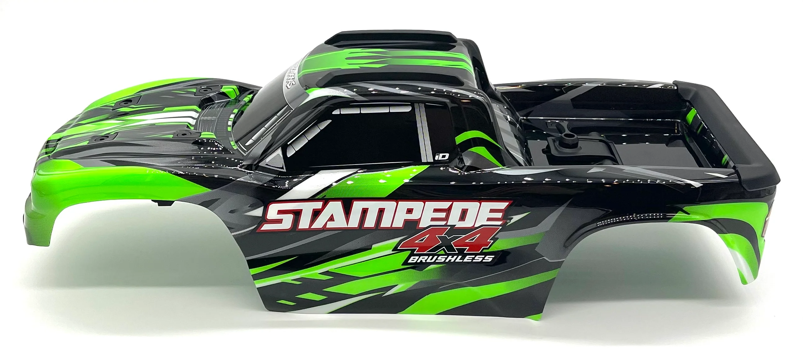 Stampede 4x4 BL-2S BODY Shell (GREEN) w/rollbar and mounts Traxxas 67154-4 - Image 6