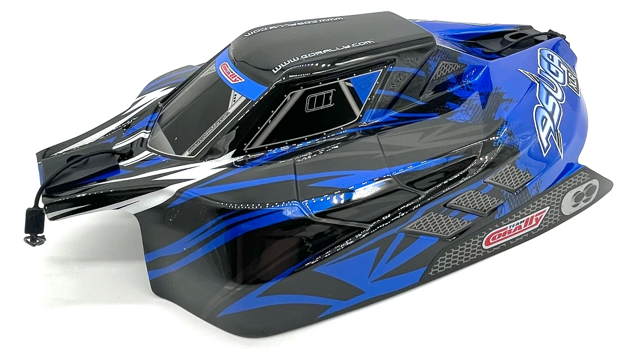 Team Corally ASUGA XLR - Body Shell (Blue polycarbonate cover & Body Pins C-00288 - Image 4