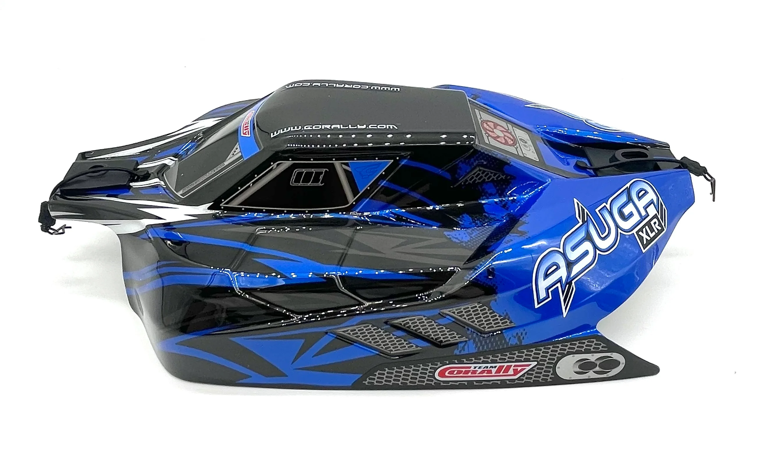 Team Corally ASUGA XLR - Body Shell (Blue polycarbonate cover & Body Pins C-00288 - Image 5