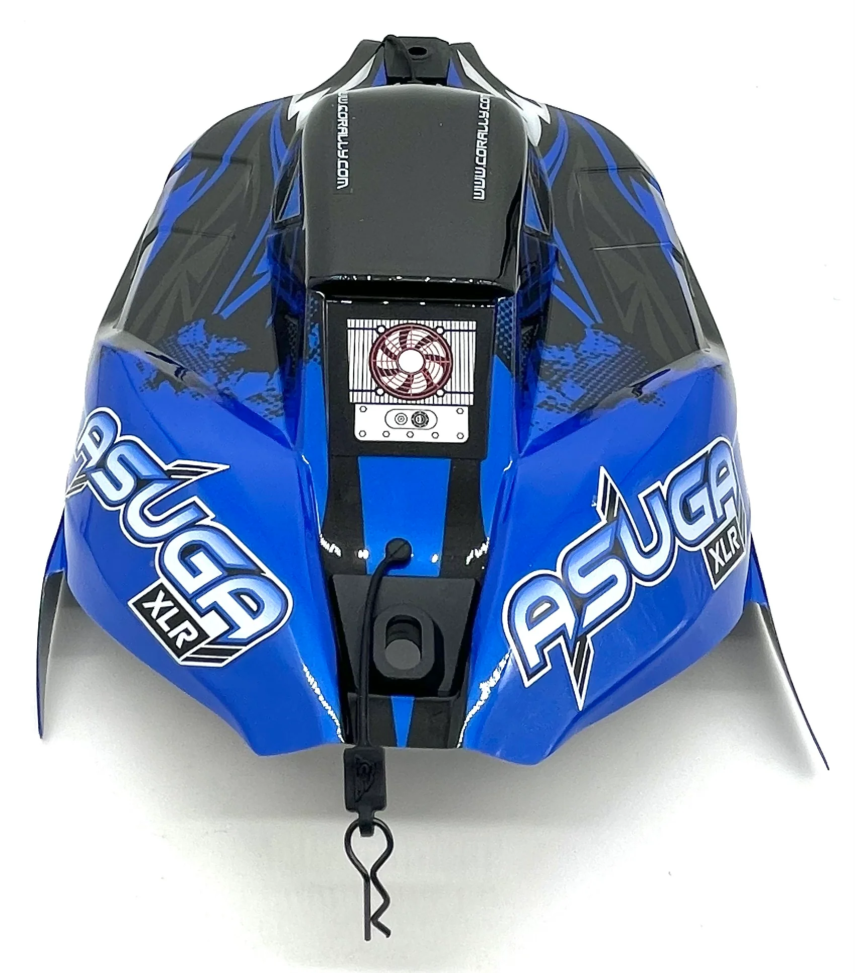 Team Corally ASUGA XLR - Body Shell (Blue polycarbonate cover & Body Pins C-00288 - Image 6