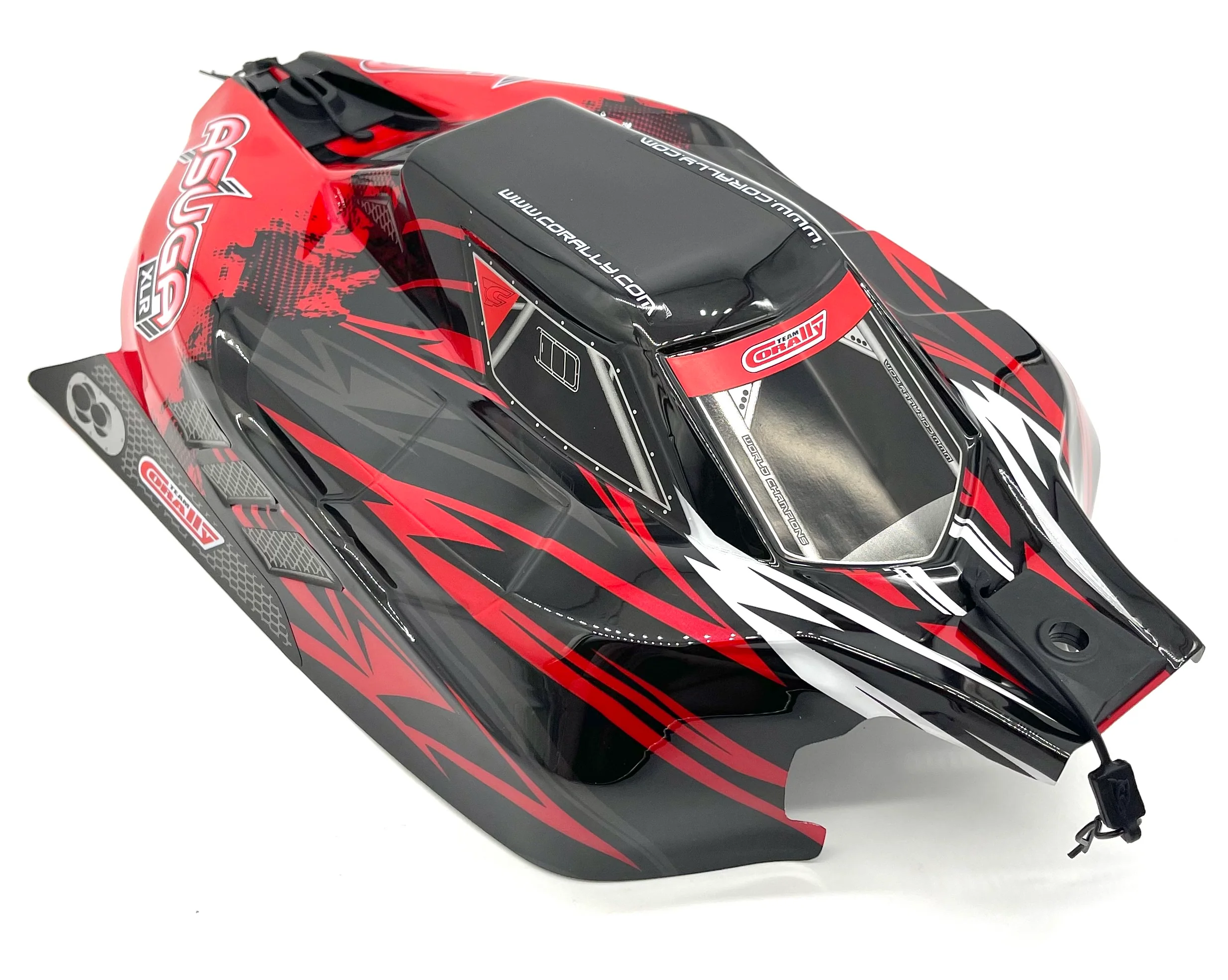 Team Corally ASUGA XLR - Body Shell Red polycarbonate cover & Body Pins C-00288 - Image 3