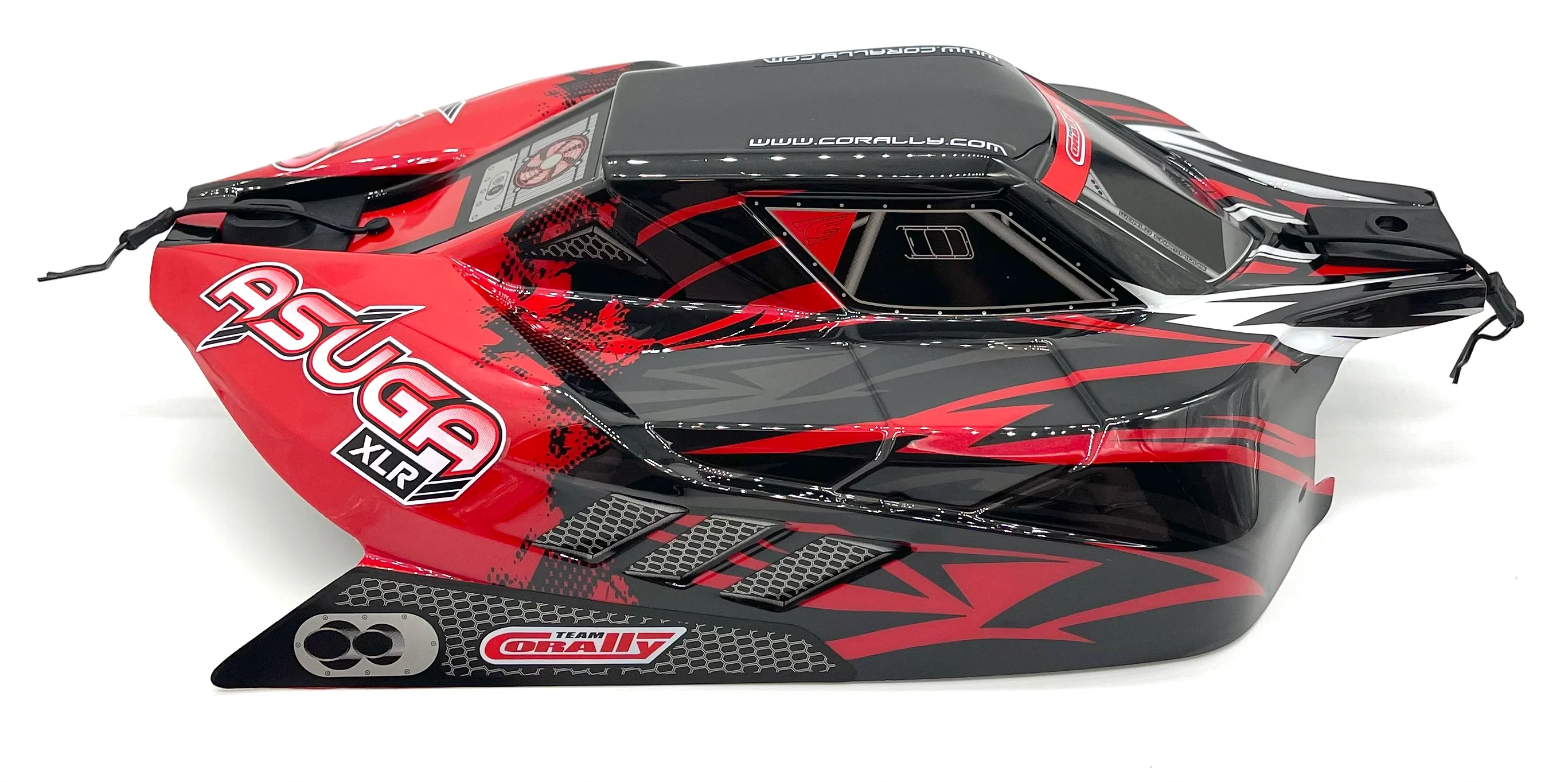 Team Corally ASUGA XLR - Body Shell Red polycarbonate cover & Body Pins C-00288 - Image 4