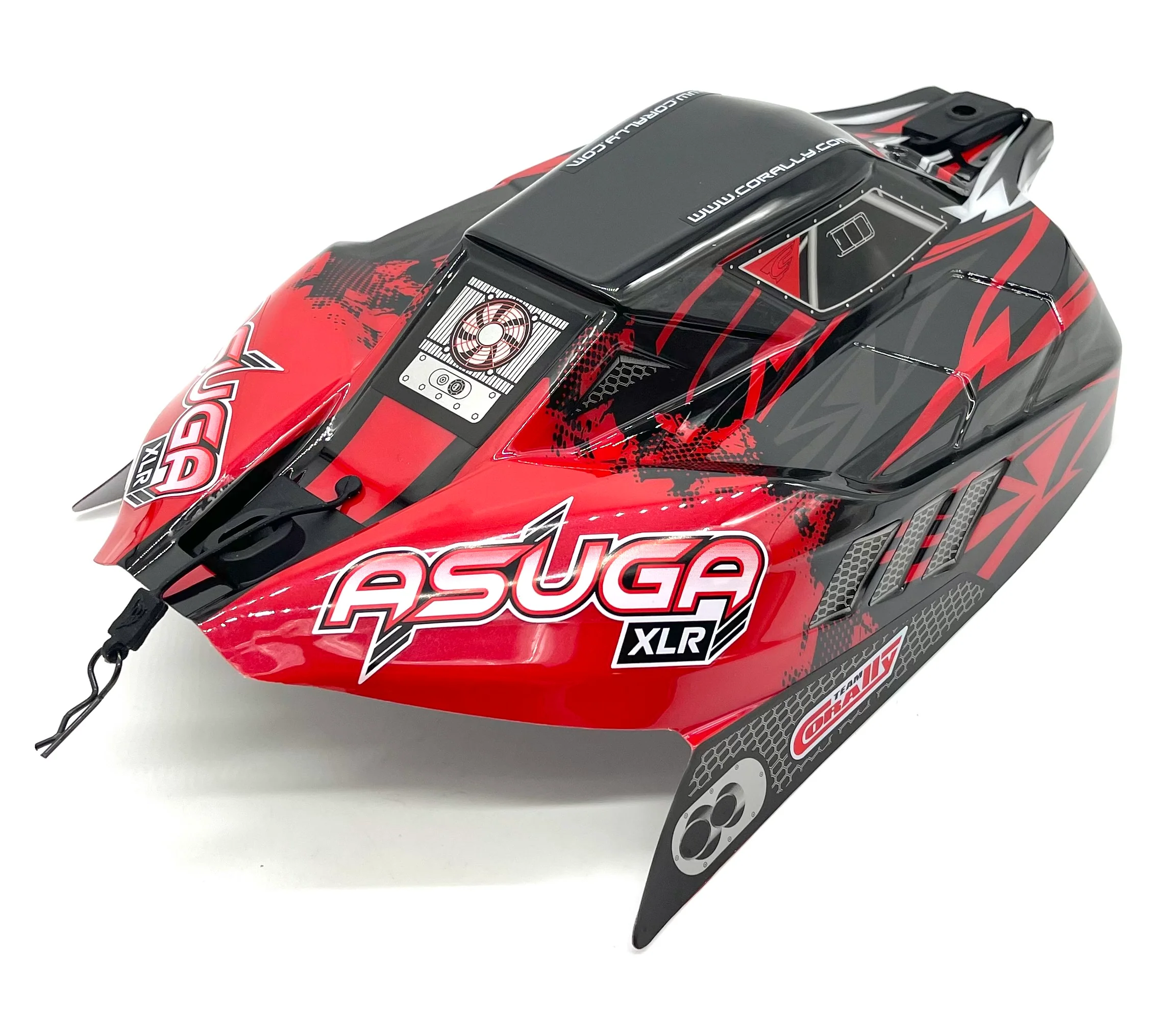Team Corally ASUGA XLR - Body Shell Red polycarbonate cover & Body Pins C-00288 - Image 5