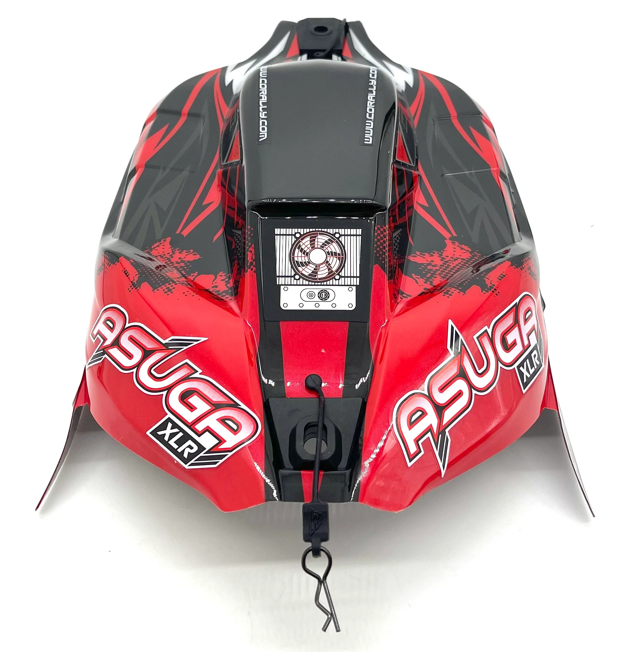Team Corally ASUGA XLR - Body Shell Red polycarbonate cover & Body Pins C-00288 - Image 6