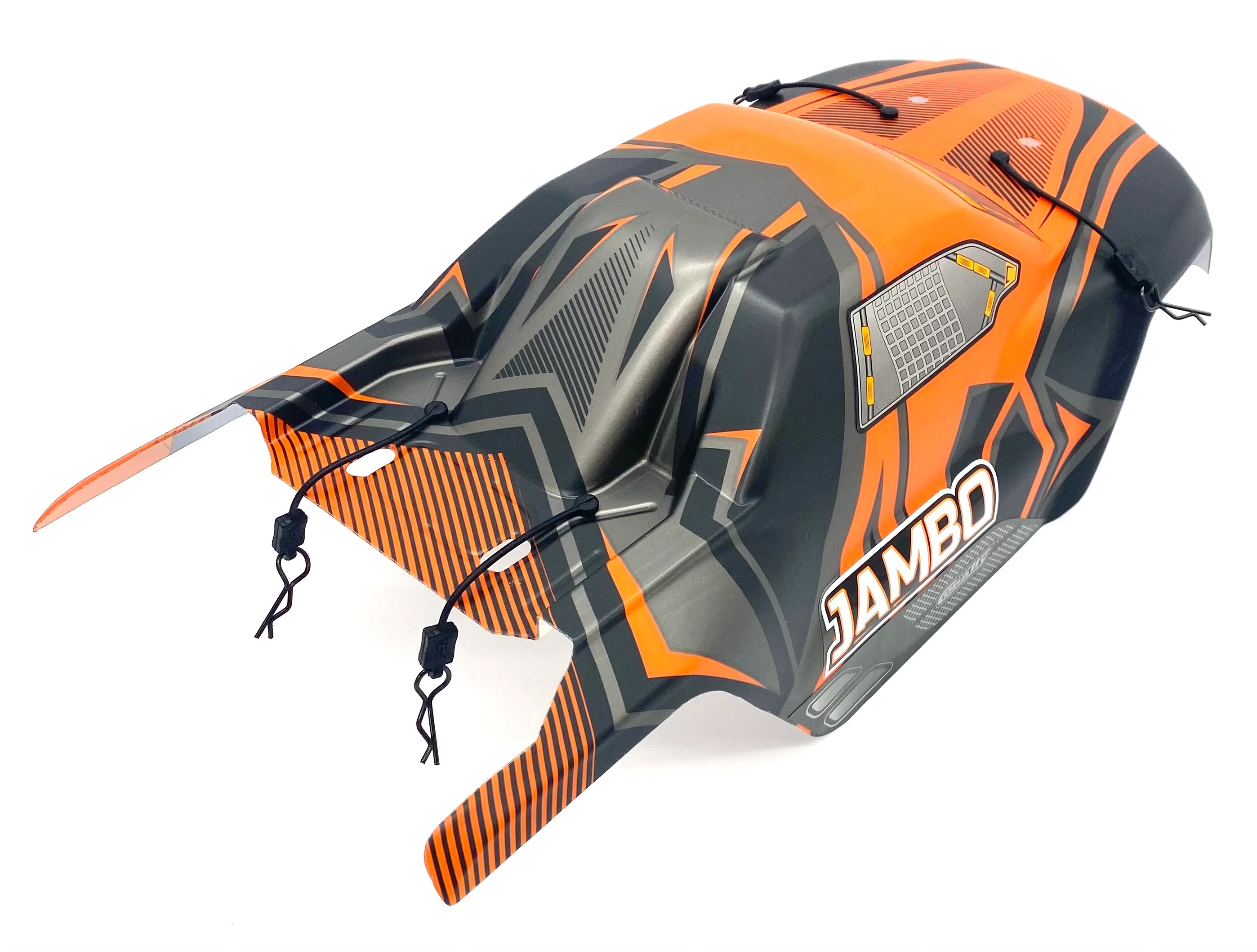 Team Corally JAMBO - Body Shell (Orange/Black polycarbonate cover & Body Pins C-00166 - Image 4