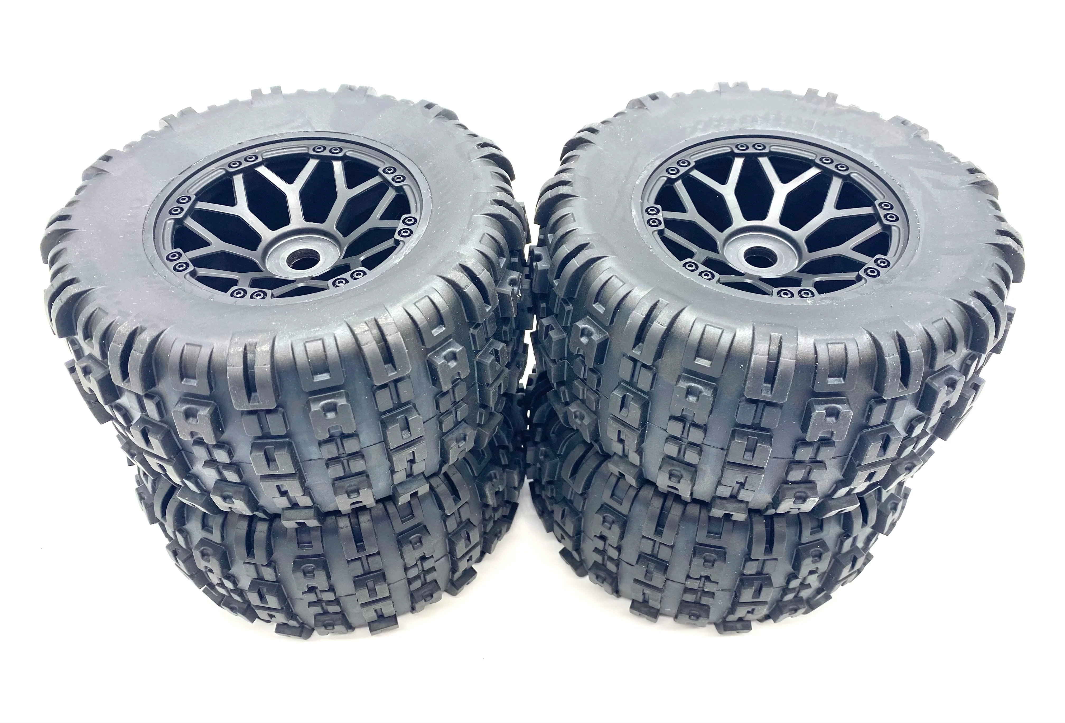 Team Corally JAMBO - TIRES & Wheels (Off-Road tyres black rims 6s XP C-00166 - Image 2