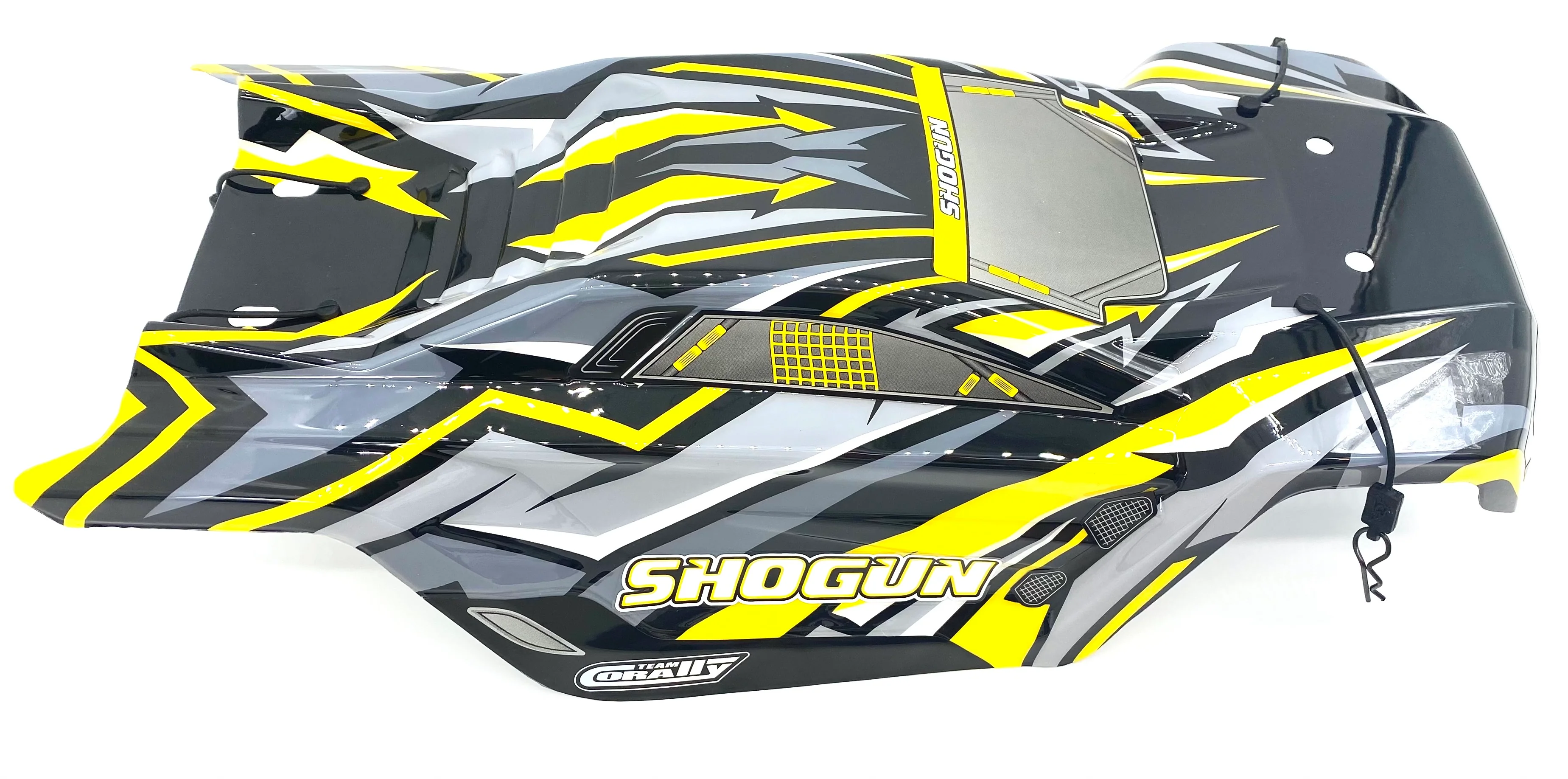 Team Corally SHOGUN - Body Shell (Yellow polycarbonate cover & Body Pins C-00177 - Image 4