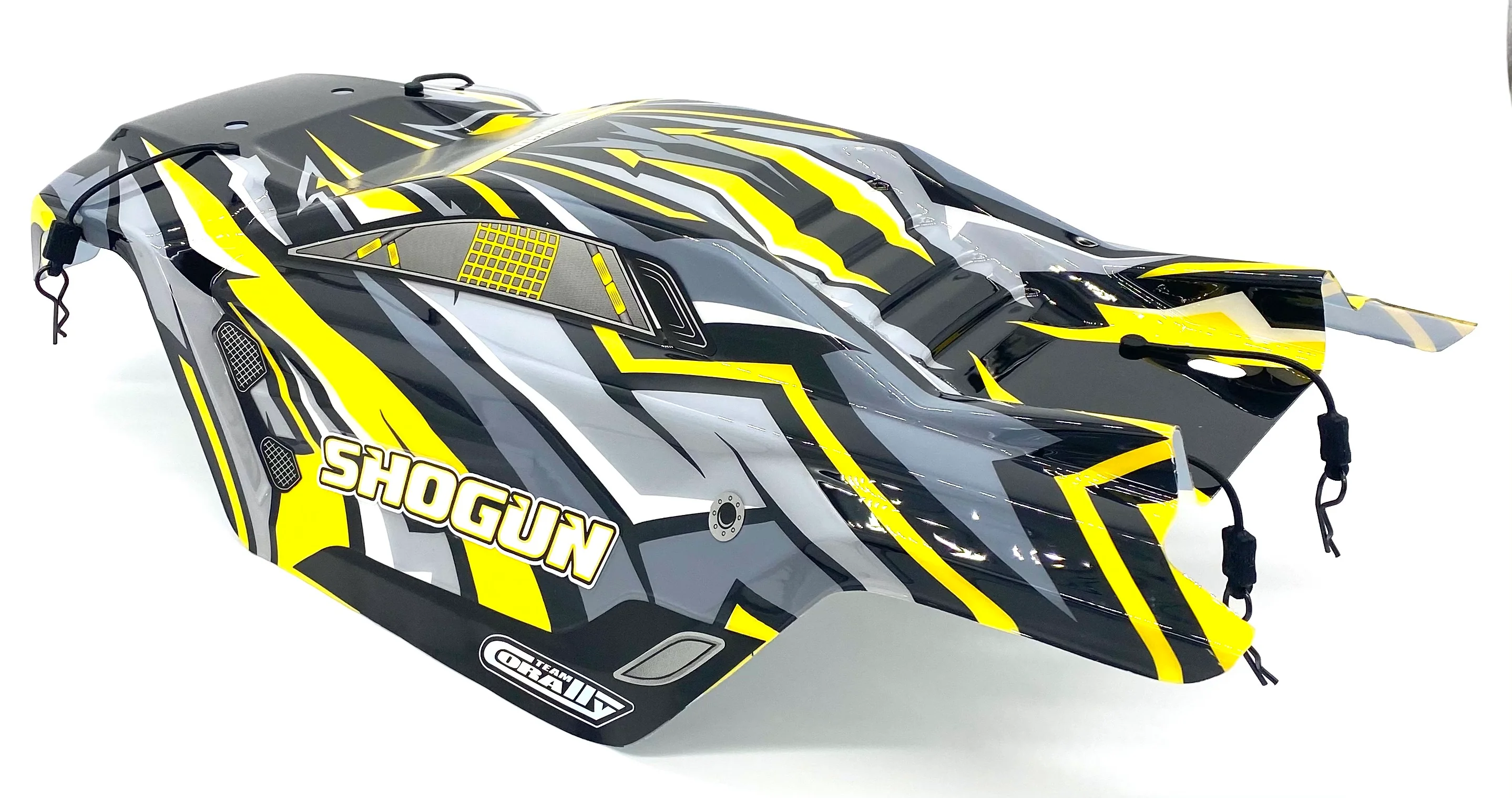 Team Corally SHOGUN - Body Shell (Yellow polycarbonate cover & Body Pins C-00177 - Image 6