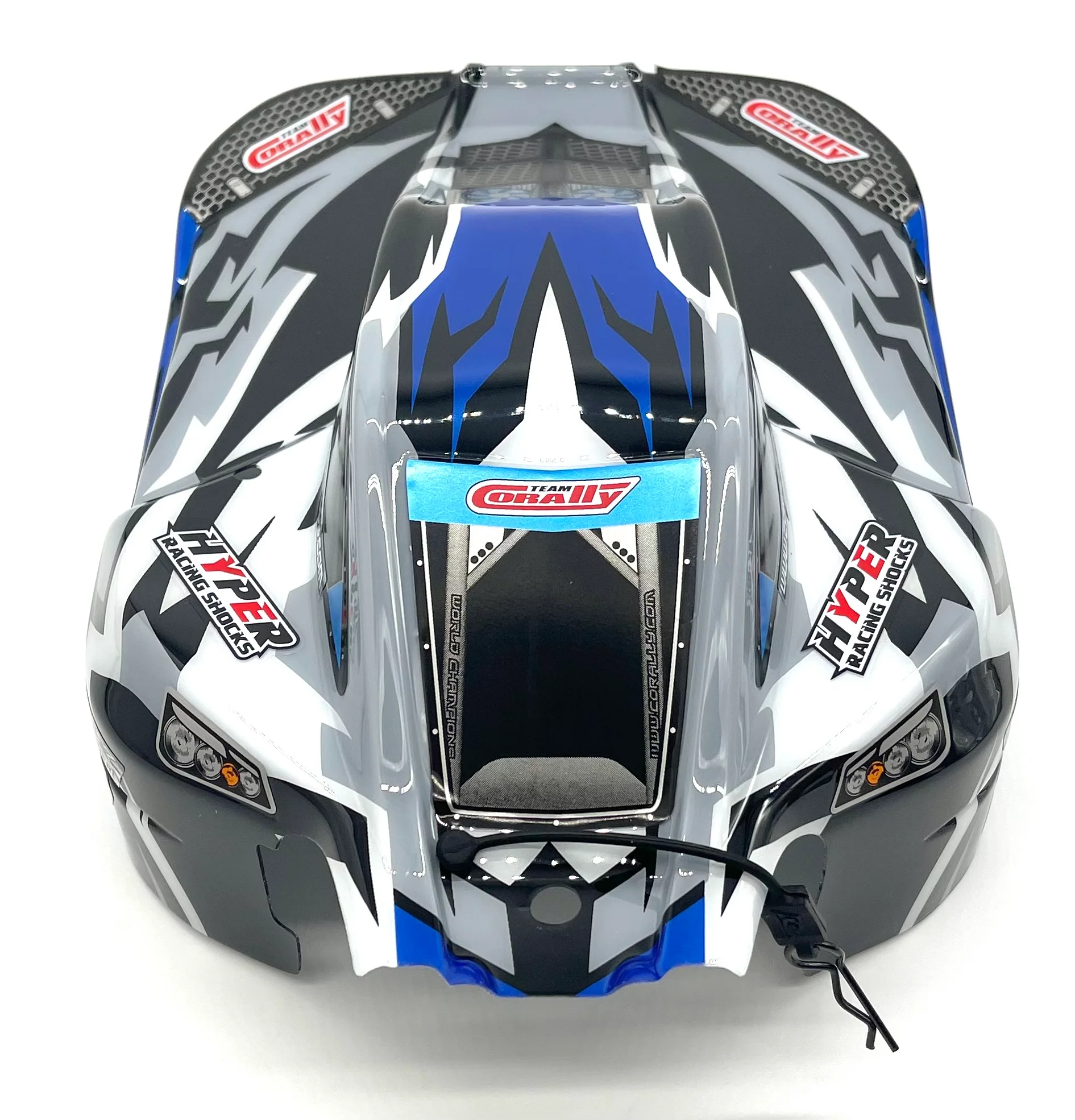Team Corally SPARK XB6 - Body Shell (Blue polycarbonate cover & Body Pins C-00285 - Image 2