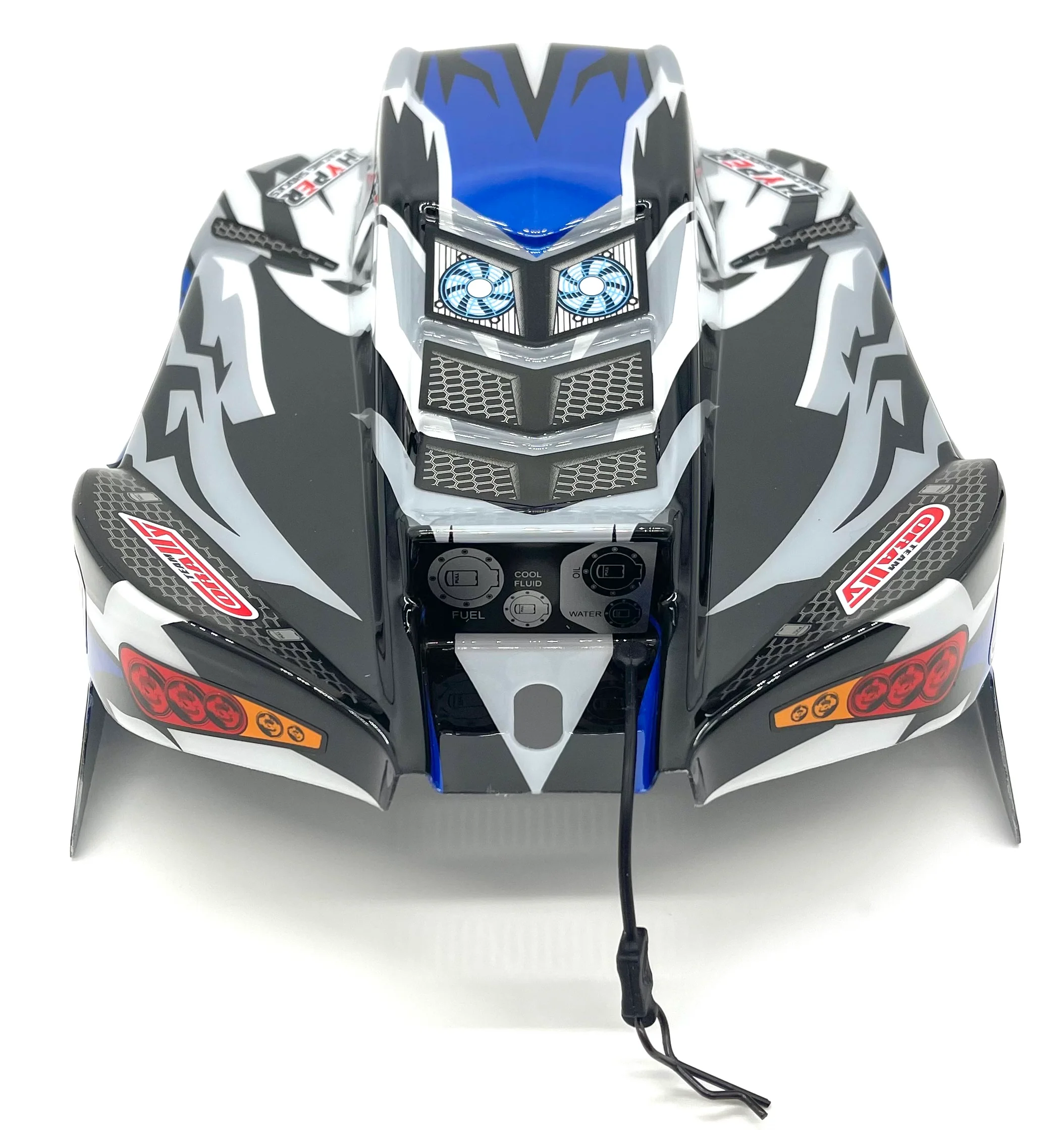 Team Corally SPARK XB6 - Body Shell (Blue polycarbonate cover & Body Pins C-00285 - Image 5