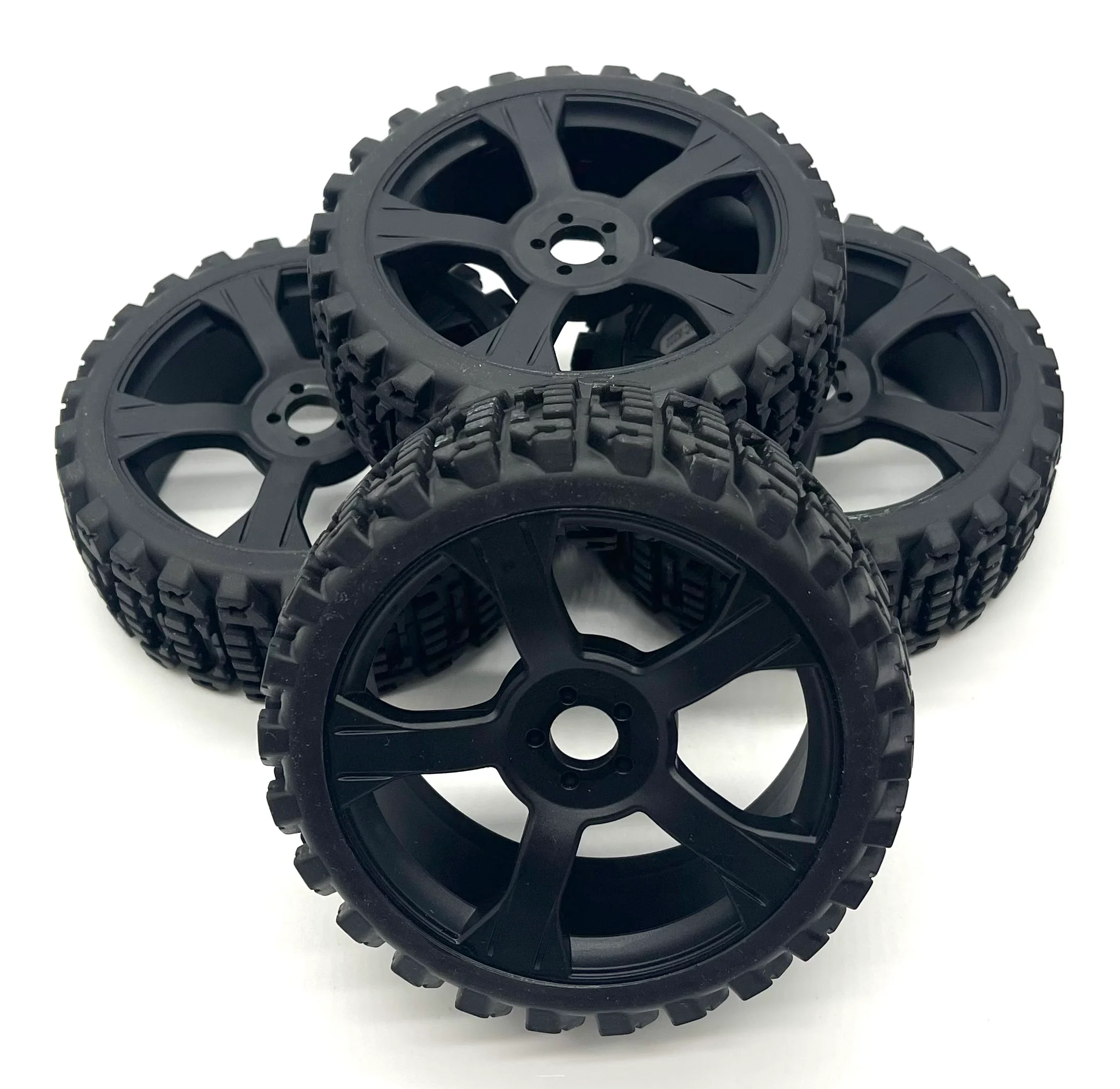Team Corally SPARK XB6 - TIRES & Wheels (Xprit tyres black rims C-00285 - Image 2