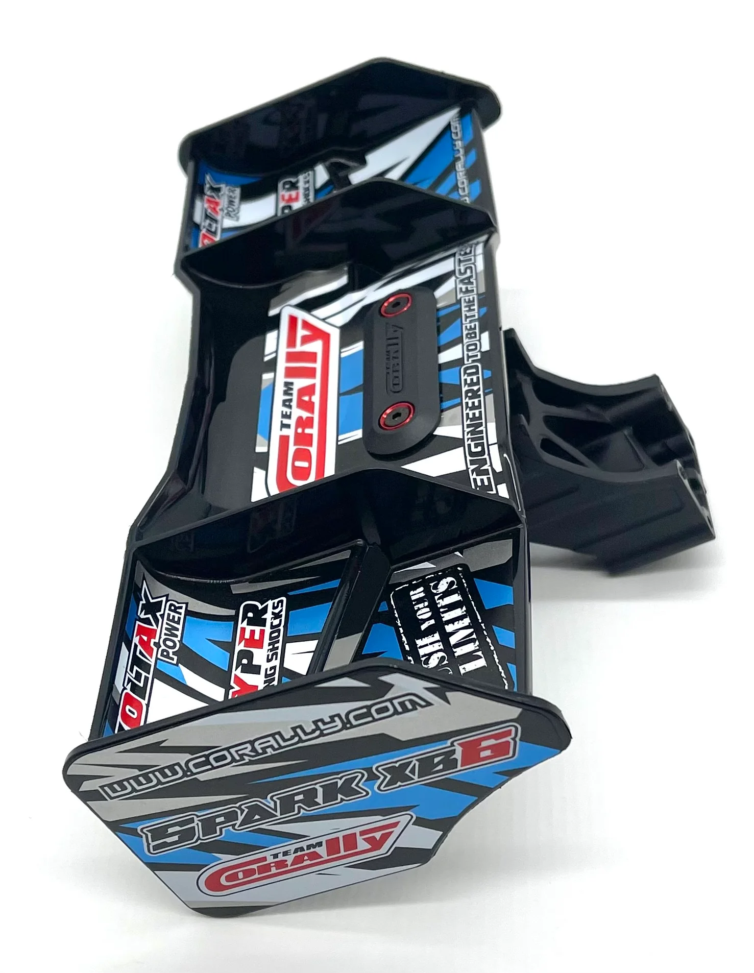 Team Corally SPARK XB6 - WING (rear spoiler black/blue w/mount C-00285 - Image 2
