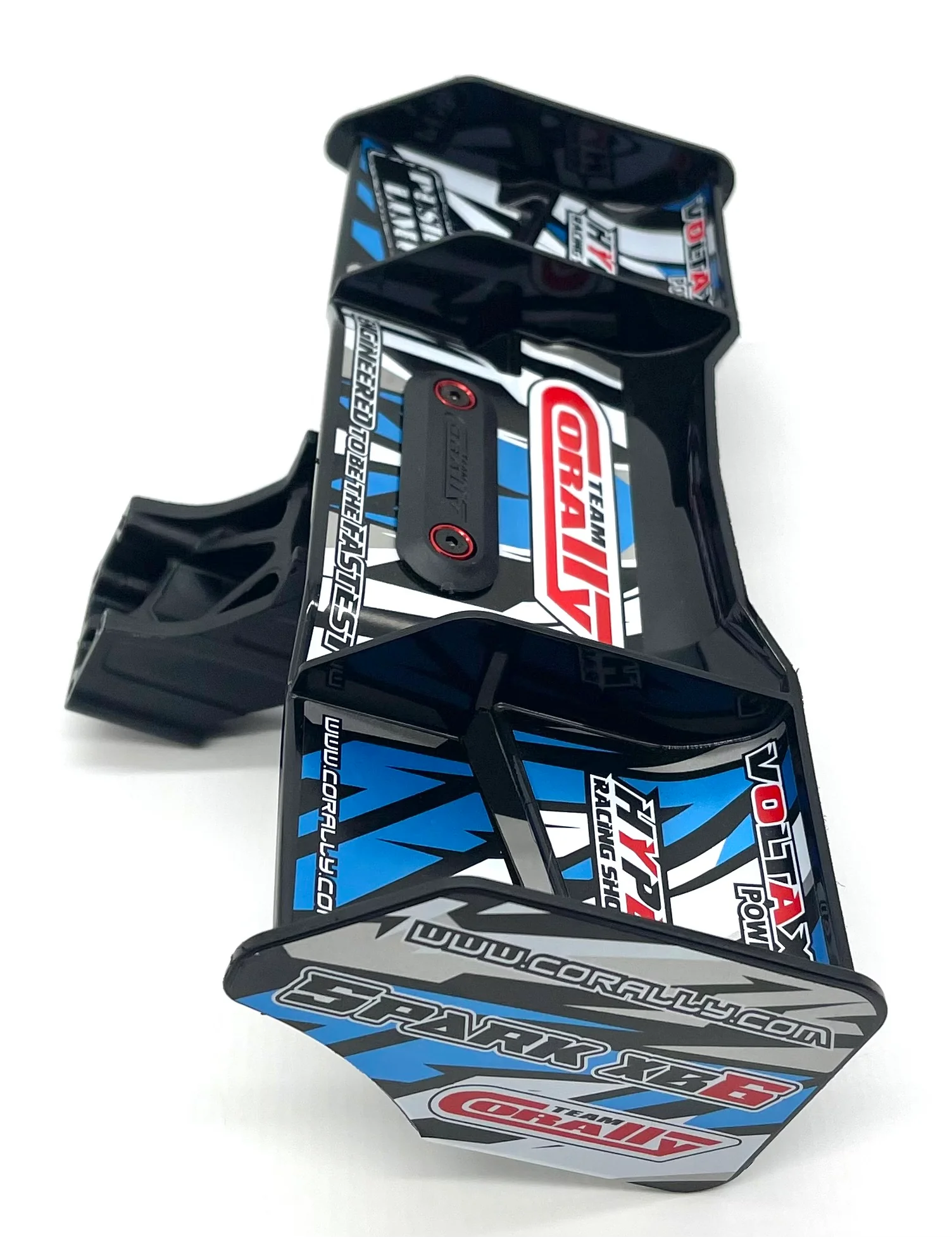 Team Corally SPARK XB6 - WING (rear spoiler black/blue w/mount C-00285 - Image 3