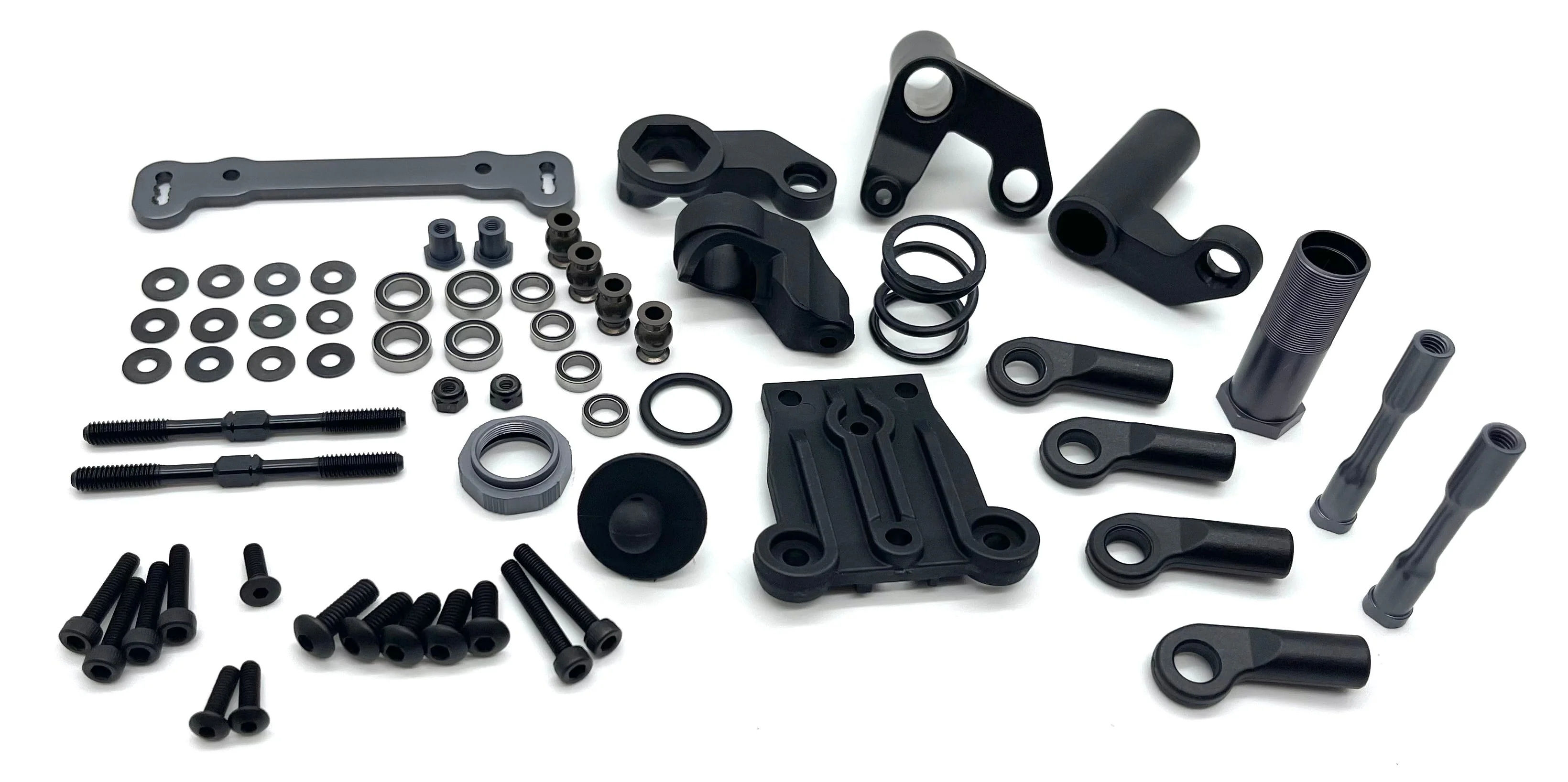 Tekno EB48 STEERING SET (Bags I&O) (Bell Crank, servo saver, ackerman plate TKR9003 - Image 2
