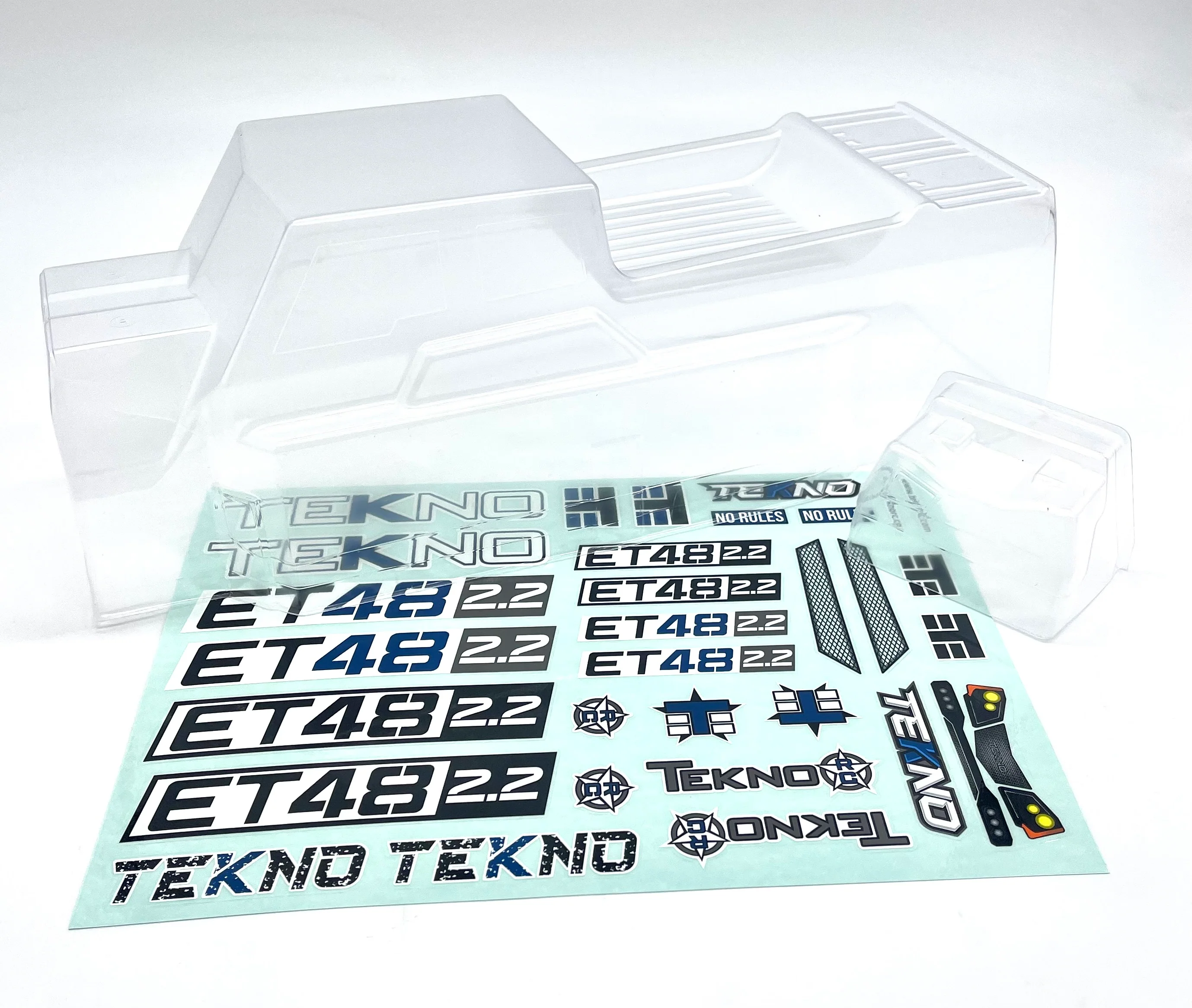 Tekno ET48 2.2 CLEAR BODY shell cover & Window Mask (TKR9645B) TKR9605 - Image 2