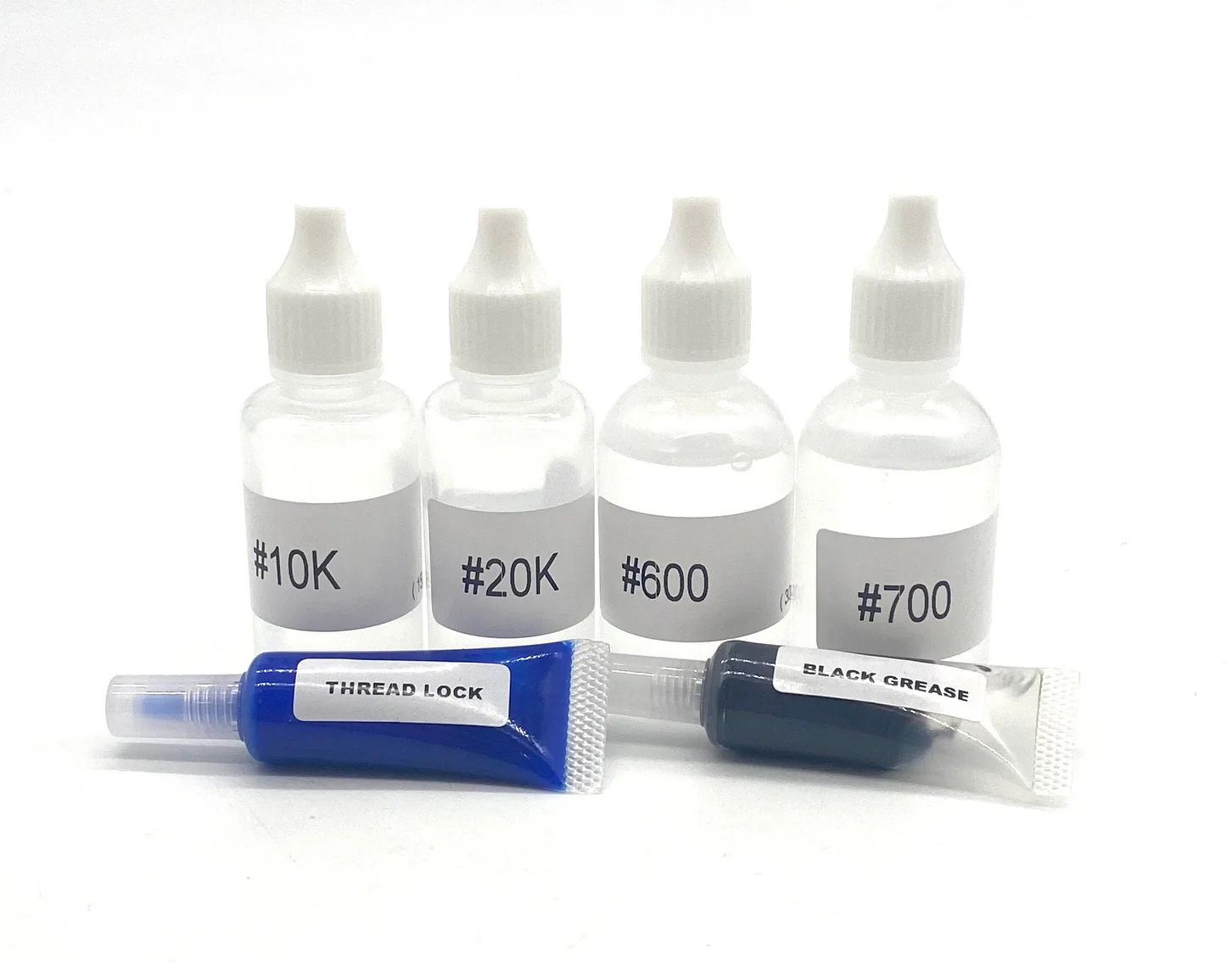 Tekno ET48 2.2 LUBRICANT SET, Shock oils (4 weights, grease and threadlock TKR9605