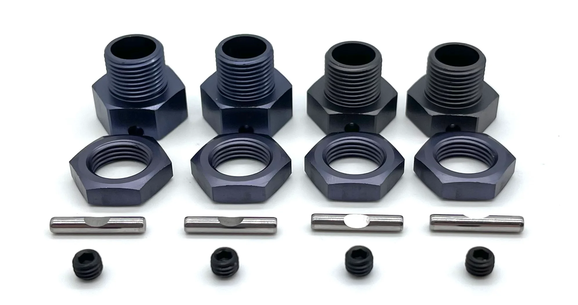 Tekno ET48 2.2 WHEEL HUBS hubs, nuts, pins and set screws (set of 4) TKR9605