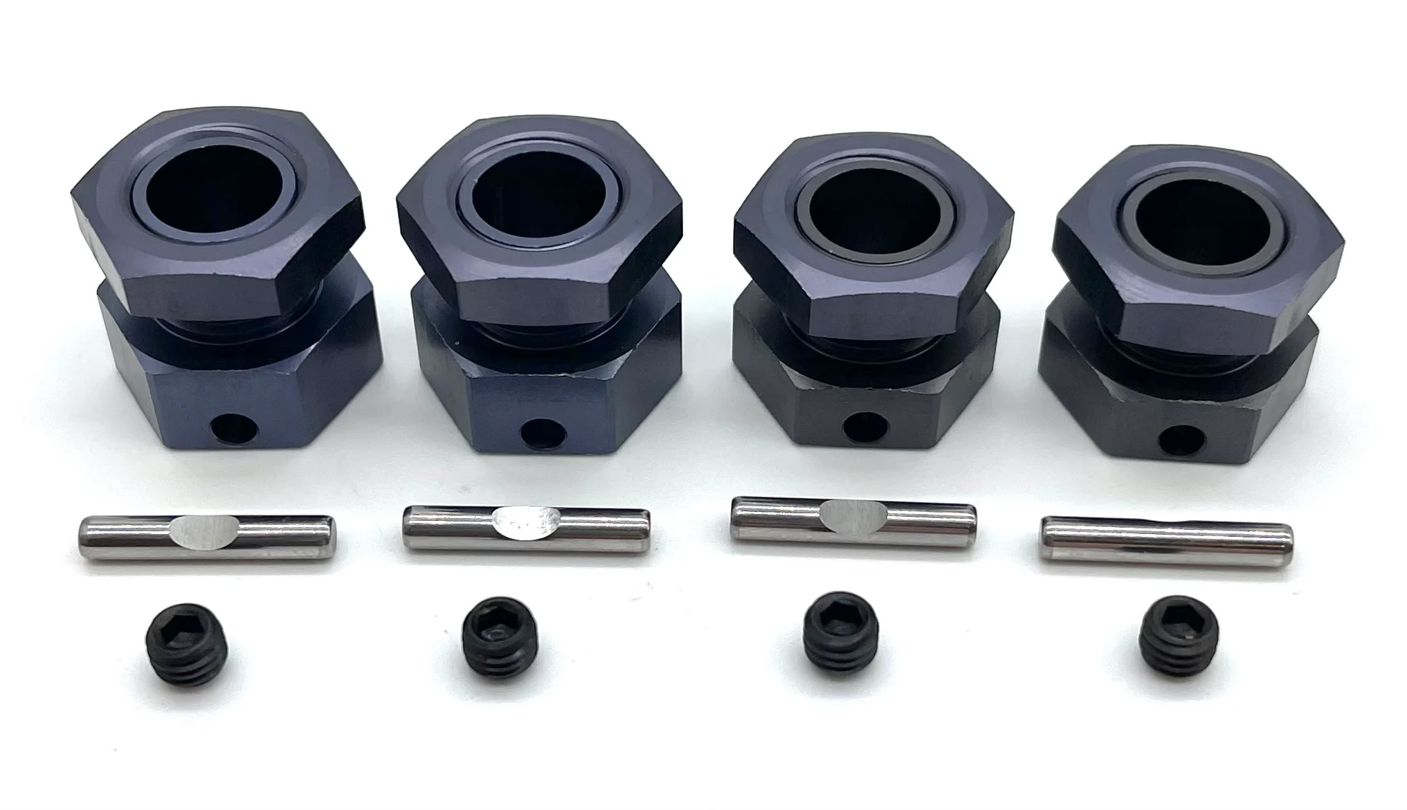 Tekno ET48 2.2 WHEEL HUBS hubs, nuts, pins and set screws (set of 4) TKR9605 - Image 2