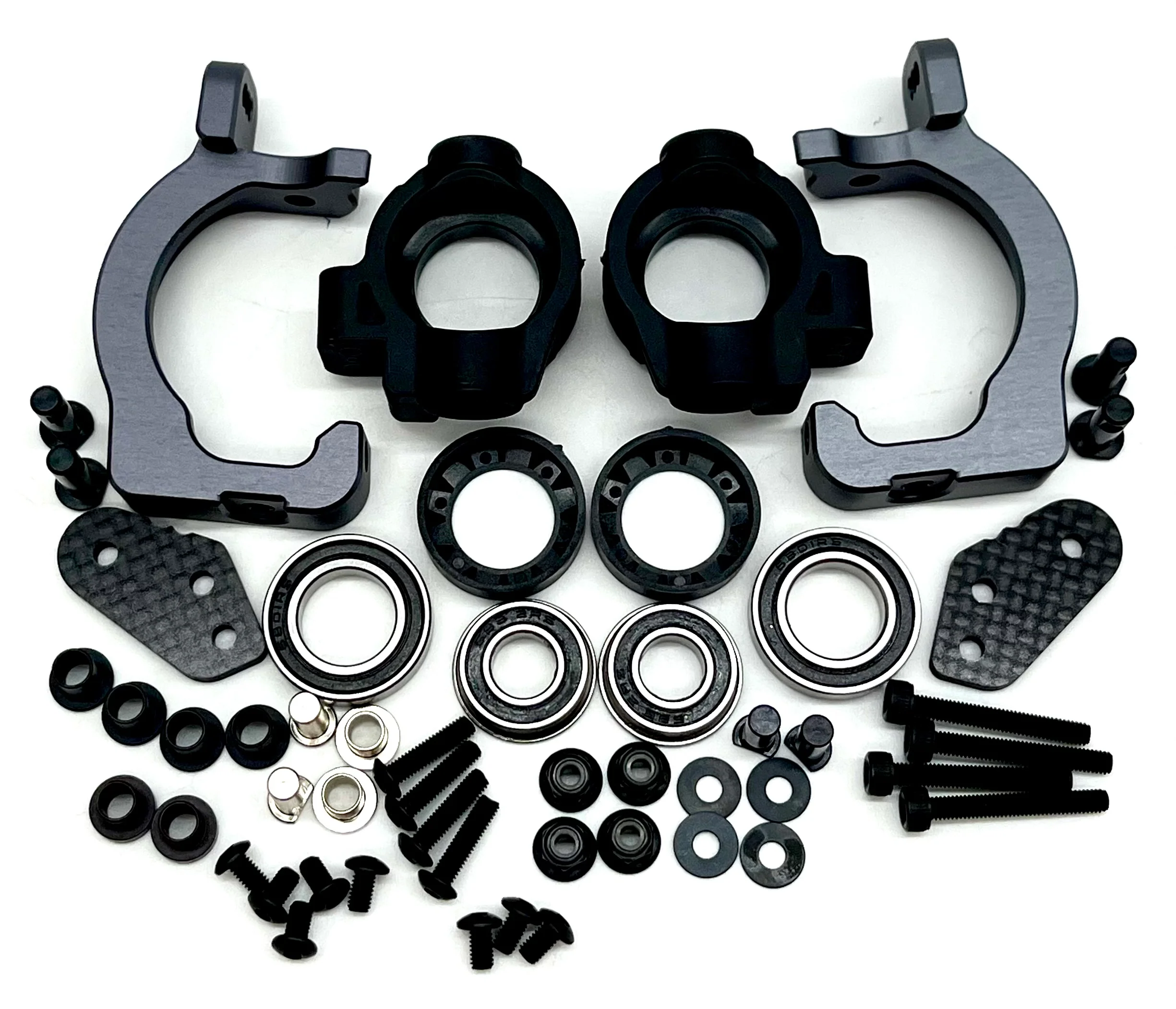 Tekno NB48 2.2 Nitro FRONT SPINDLE and Carriers (Bag I) (spindle, carrier, bearings, hubs TKR9305 - Image 3