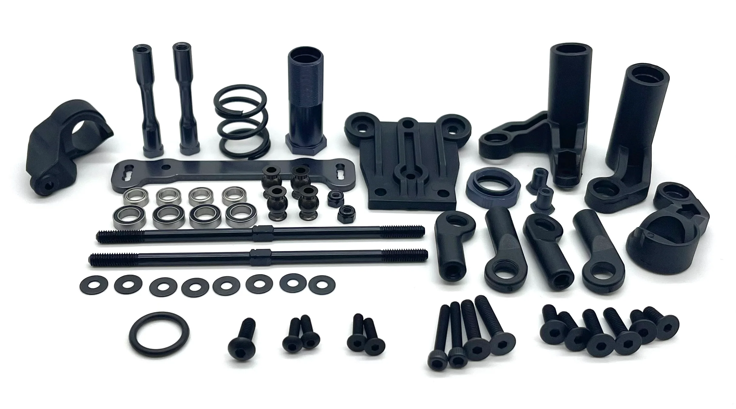 Tekno NT48 STEERING SET (Bags J, K & P) (Bell Crank, servo saver ackerman plate, linkage TKR9400