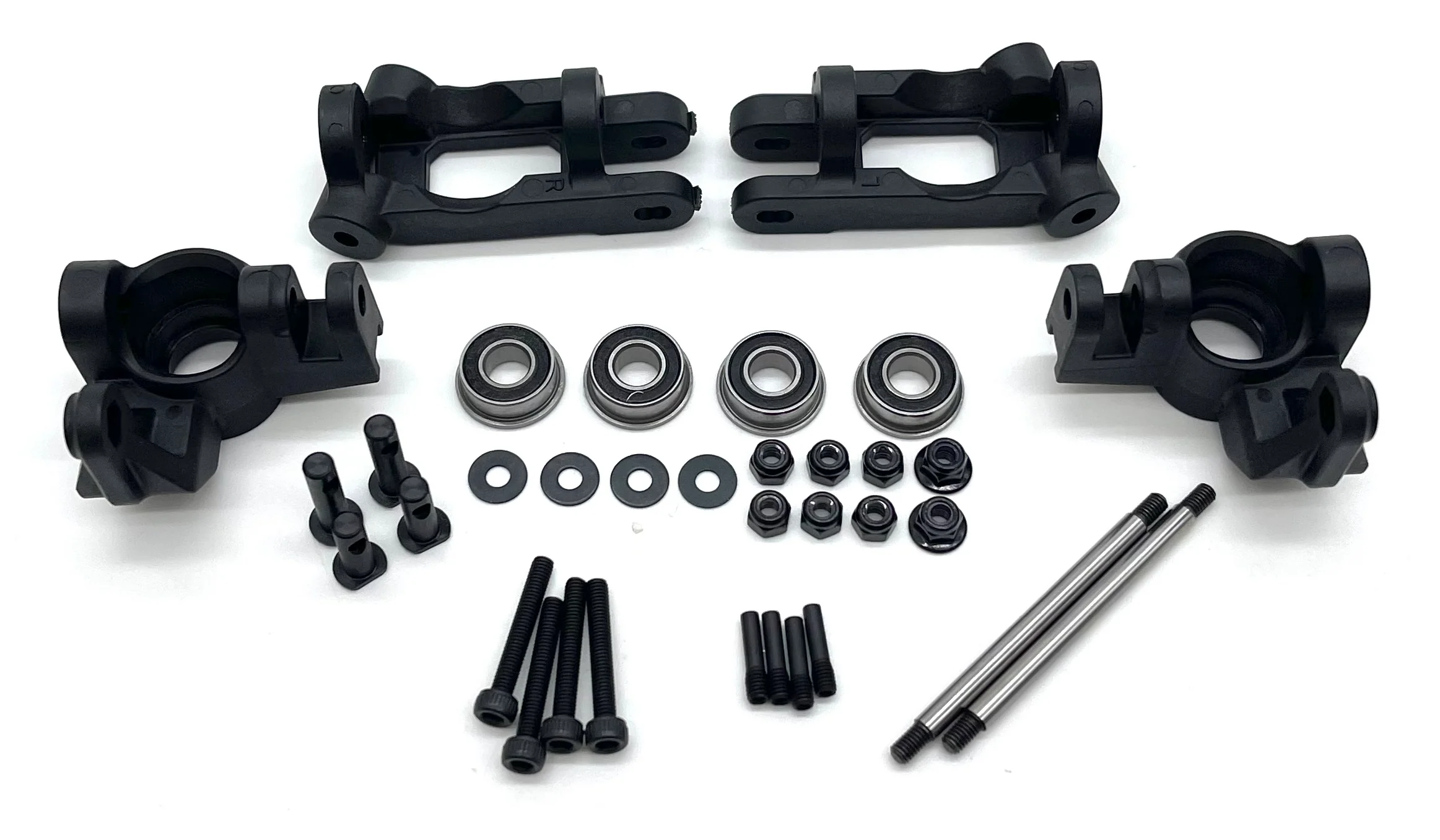 Tekno SCT410 2.0 FRONT SPINDLE and Carriers (Bag H) (Shaft, spindle, carrier, bearings, hubs TKR9500 - Image 2