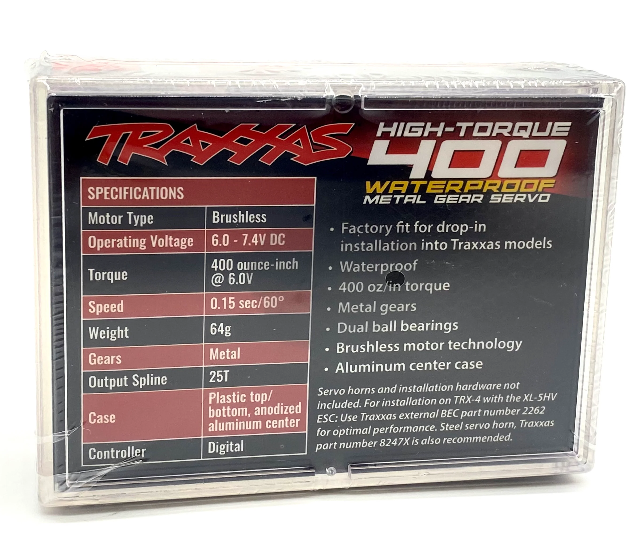 Traxxas High-Torque 400 red Waterproof metal gear servo Slash E-revo Rustler Bandit TRA2255 - Image 2