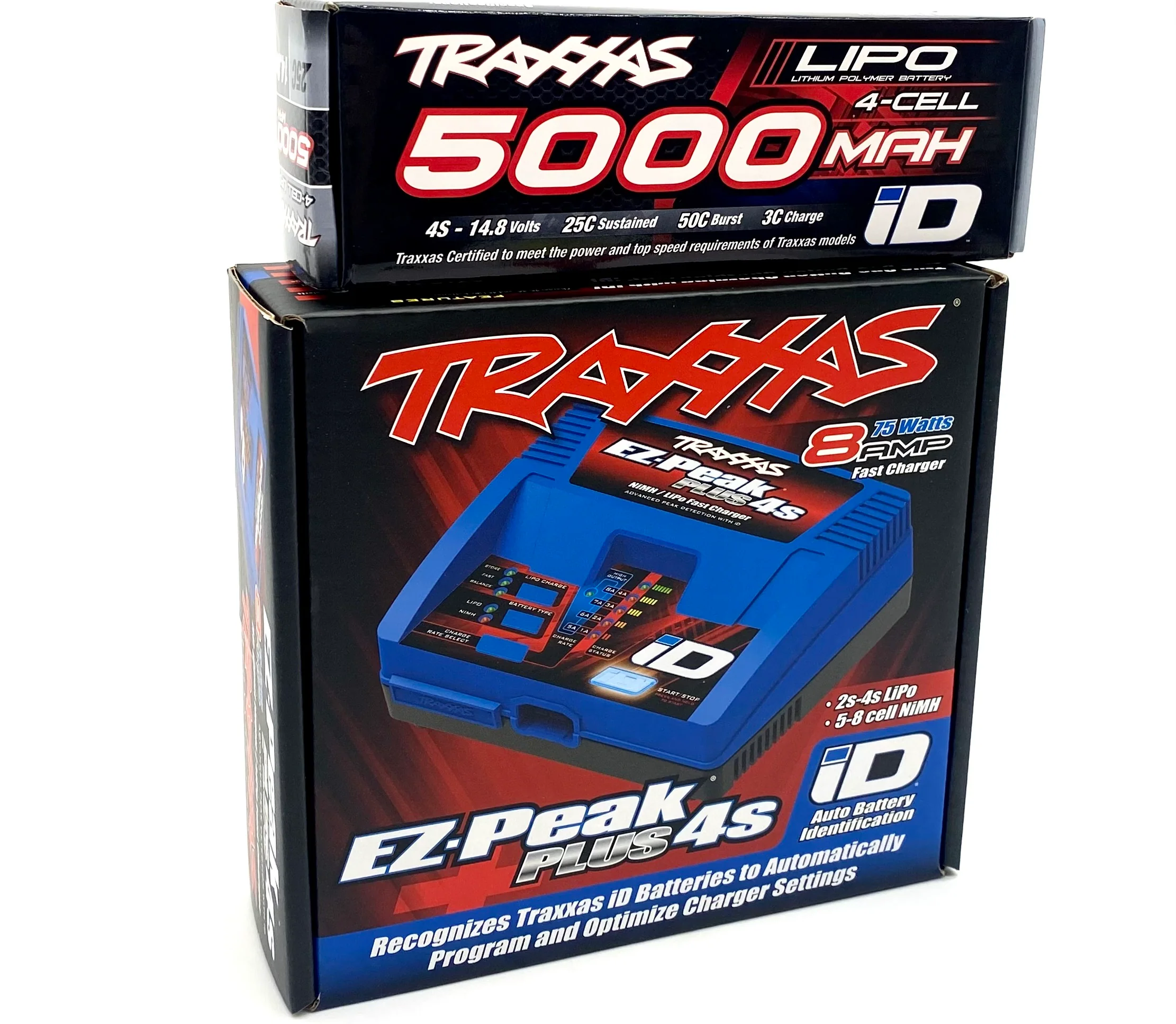 Traxxas Wide-Maxx 1/10 Battery combo 4s 5000mah LiPo & EZ-Peak Charger 89086-4