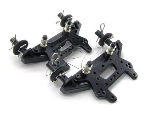 TROPHY Truggy FRONT/REAR SHOCK TOWERS, Body Mounts 6061 aluminum HPI flux 107018
