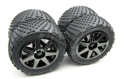 TROPHY Truggy TIRES & Wheels 1/8 17mm hex tyres D8T (HPI flux 107018