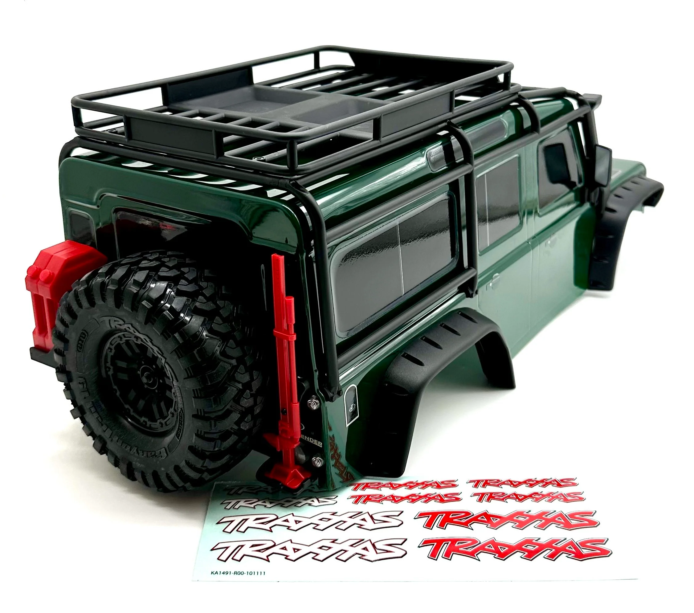 TRX-4 DEFENDER - BODY (Green) Clipless Spare Tire Fenders Land Rover Trail 82256-4 - Image 2
