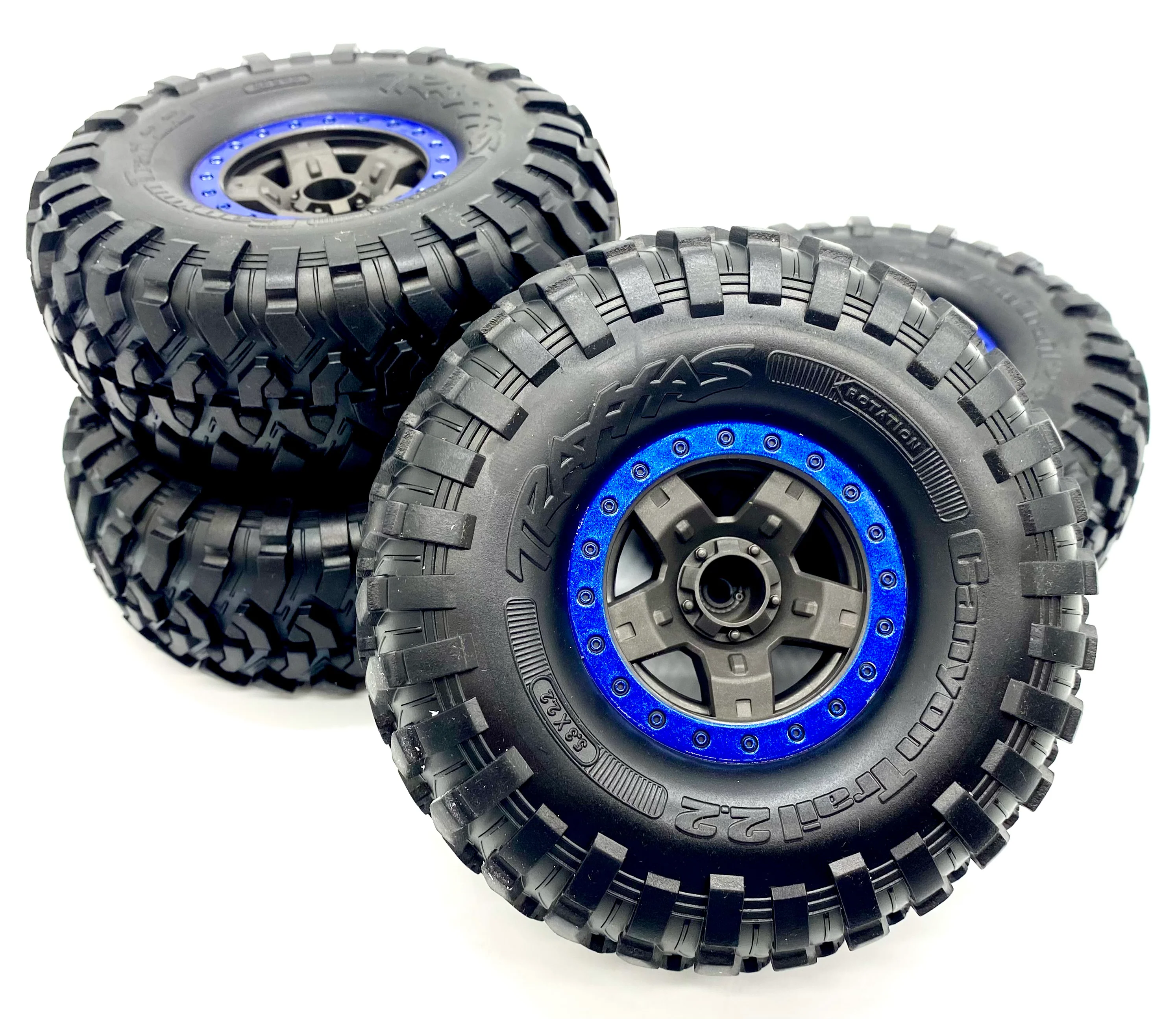 TRX-4 HIGH TRAIL - TIRES & Wheel Set assembled Canyon Trail 2.2 BLU Traxxas 82044-4