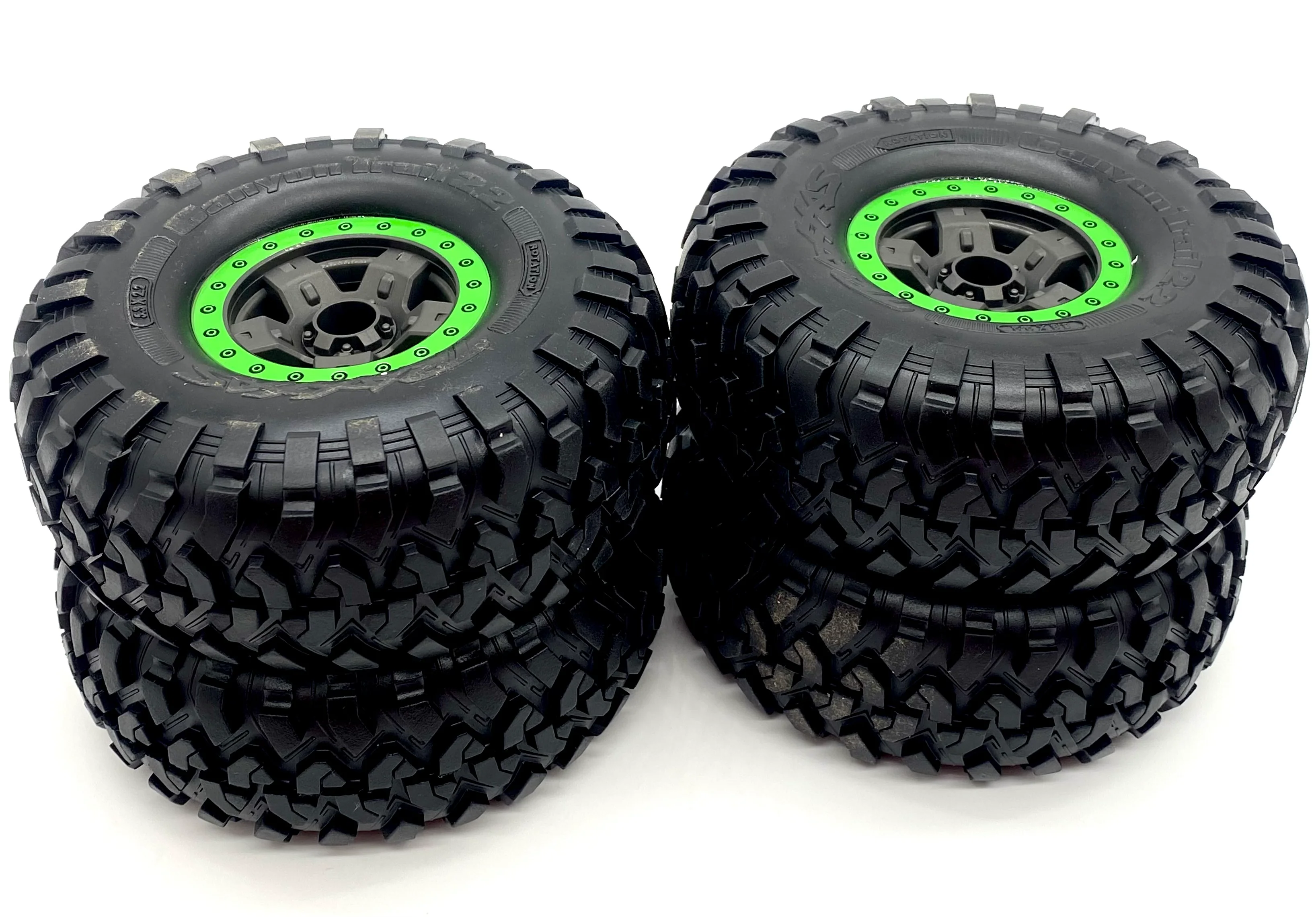 TRX-4 HIGH TRAIL - TIRES & Wheel Set assembled Canyon Trail 2.2 GRN Traxxas 82044-4