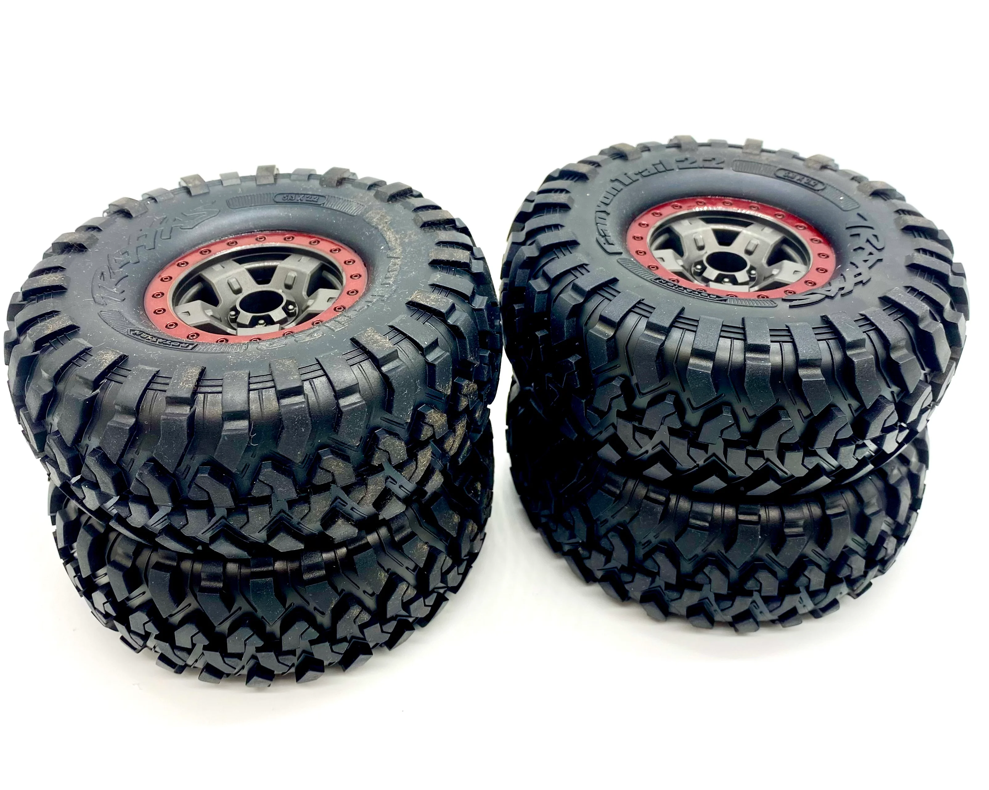TRX-4 HIGH TRAIL - TIRES & Wheel Set assembled Canyon Trail 2.2 RED Traxxas 82044-4 - Image 2